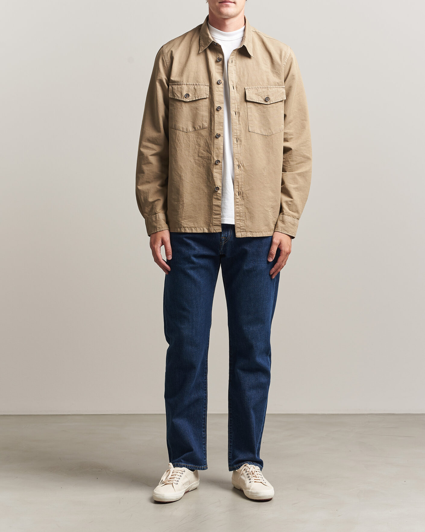 Hombres | Camisas | PS Paul Smith | Casual Fit Cotton Overshirt Beige