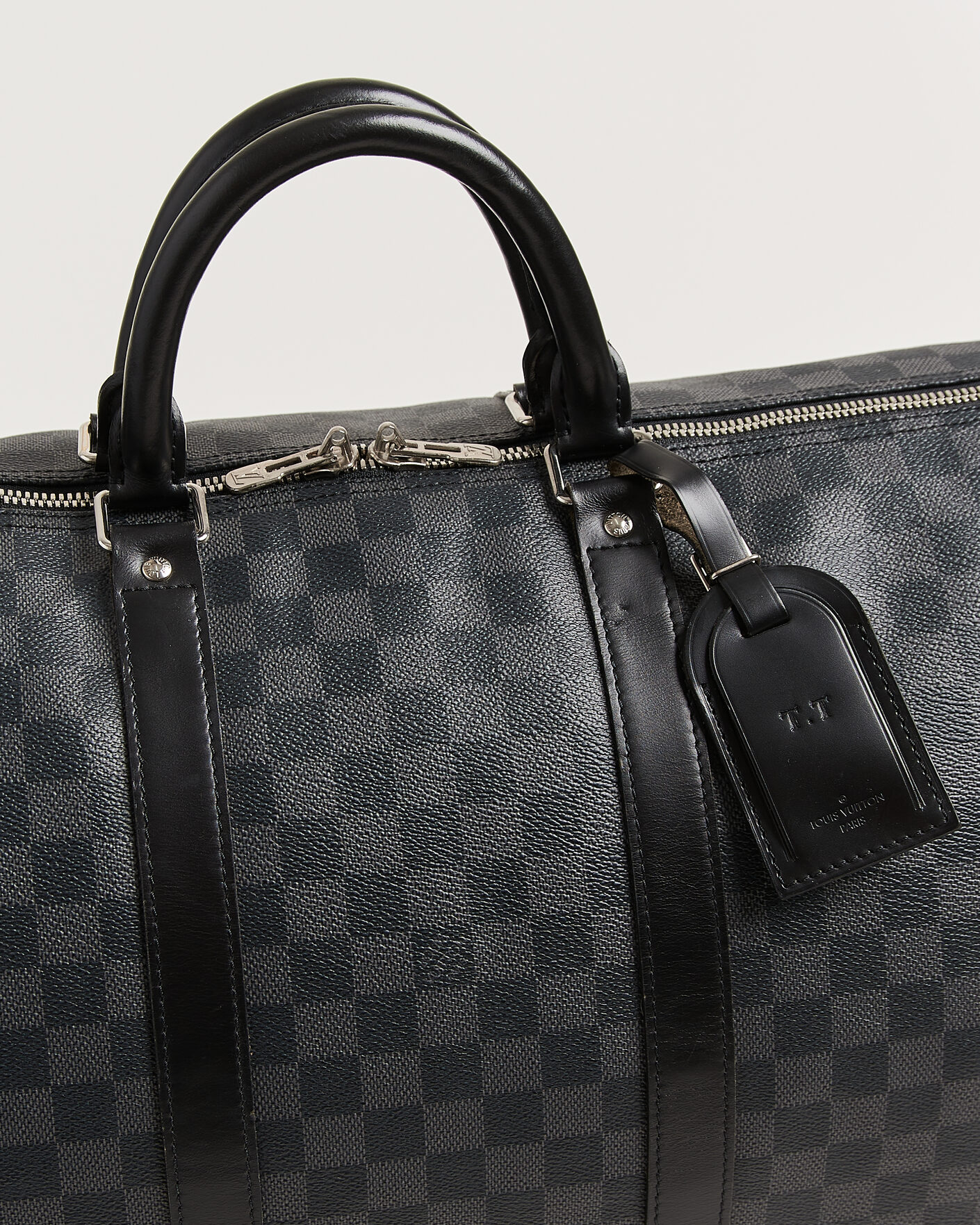 Hombres | Pre-Owned & Vintage Bags | Louis Vuitton Pre-Owned | Keepall 55 Bandouliére Damier Graphite