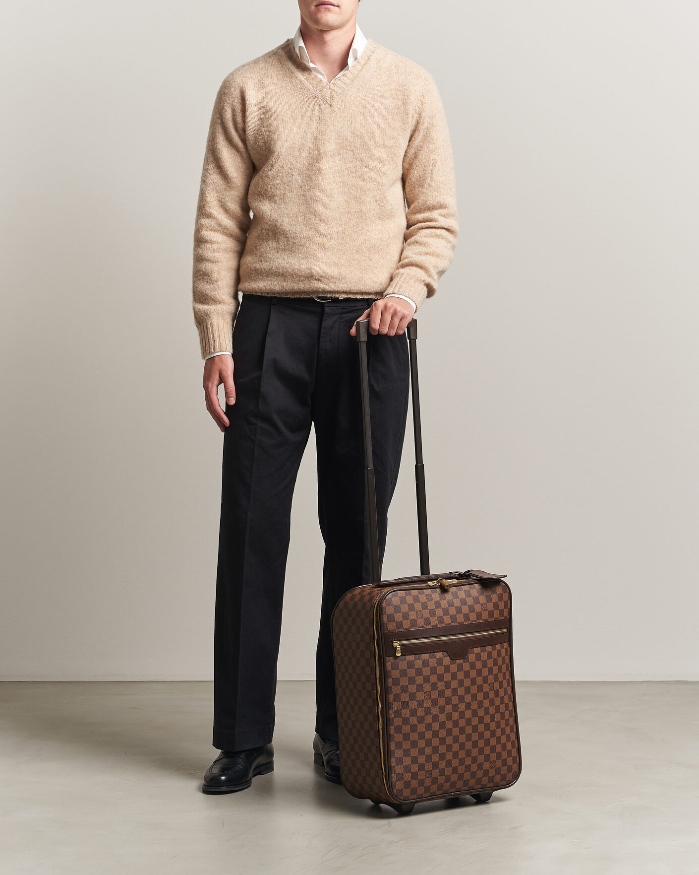 Hombres | Pre-Owned & Vintage Bags | Louis Vuitton Pre-Owned | Pegase 45 Trolley Case Damier Ebene