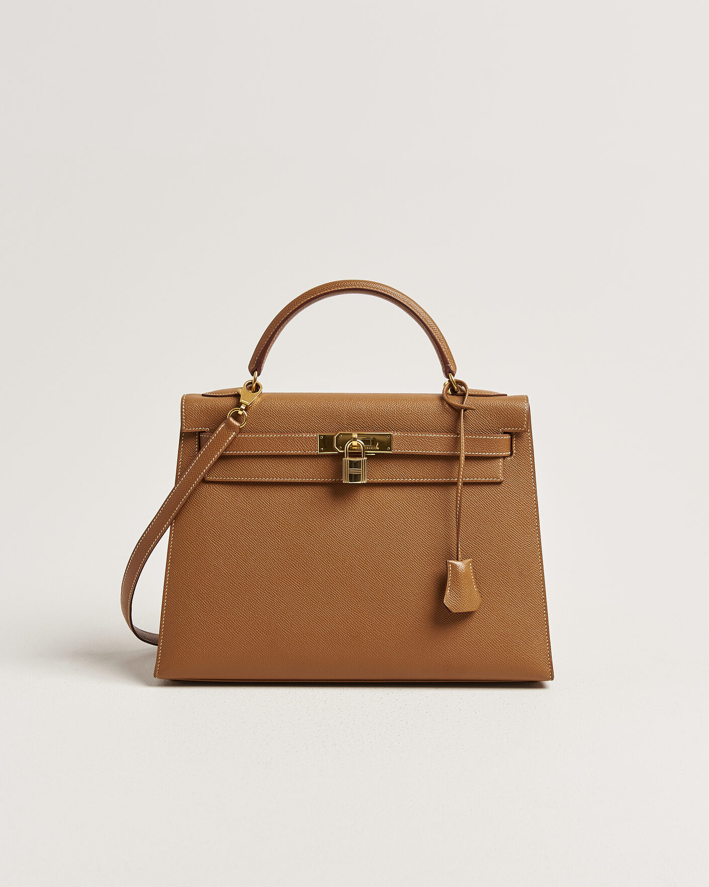Hombres | Pre-Owned & Vintage Bags | Hermès Pre-Owned | Kelly 32 Courchevel Leather Gold