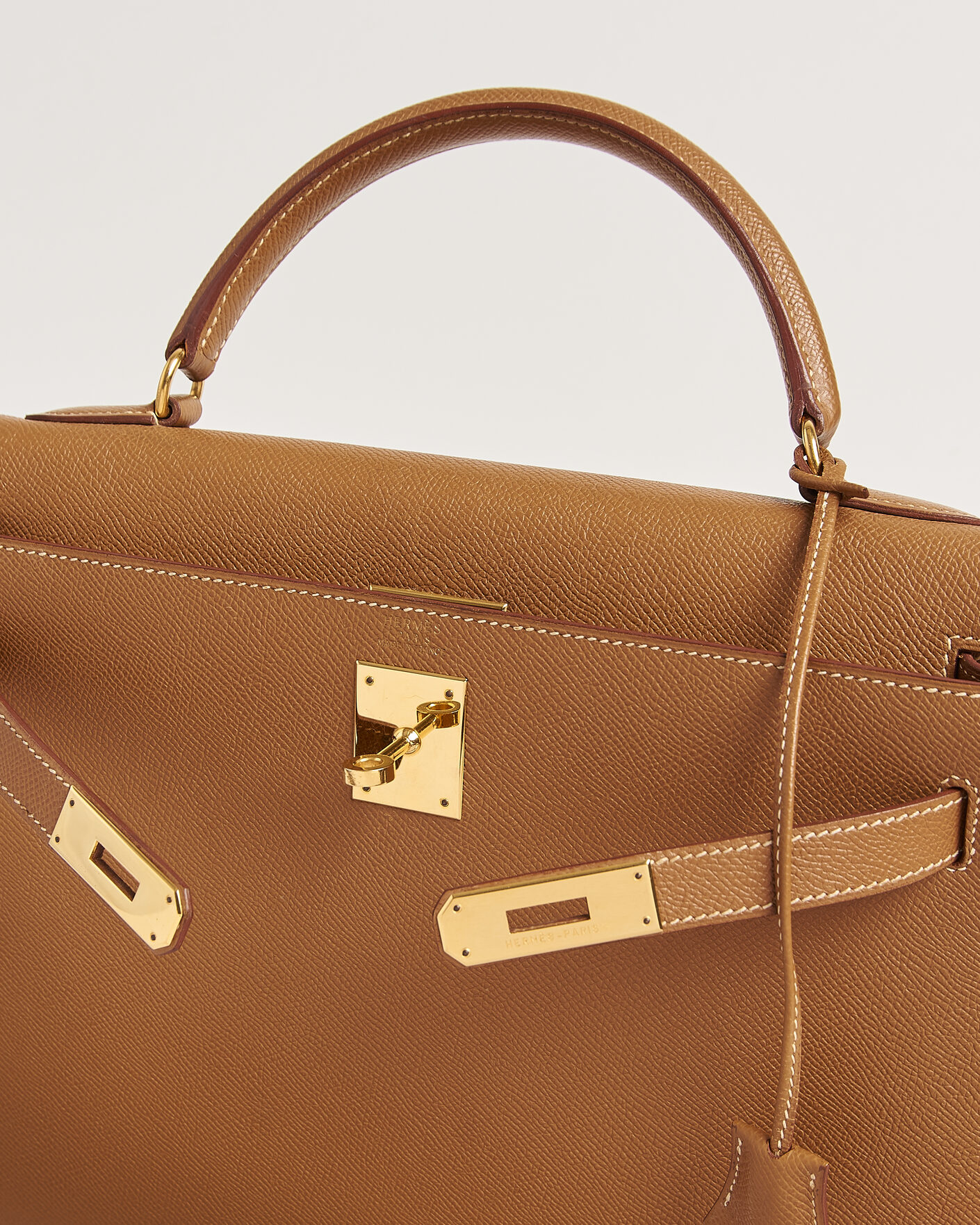 Hombres | Pre-Owned & Vintage Bags | Hermès Pre-Owned | Kelly 32 Courchevel Leather Gold