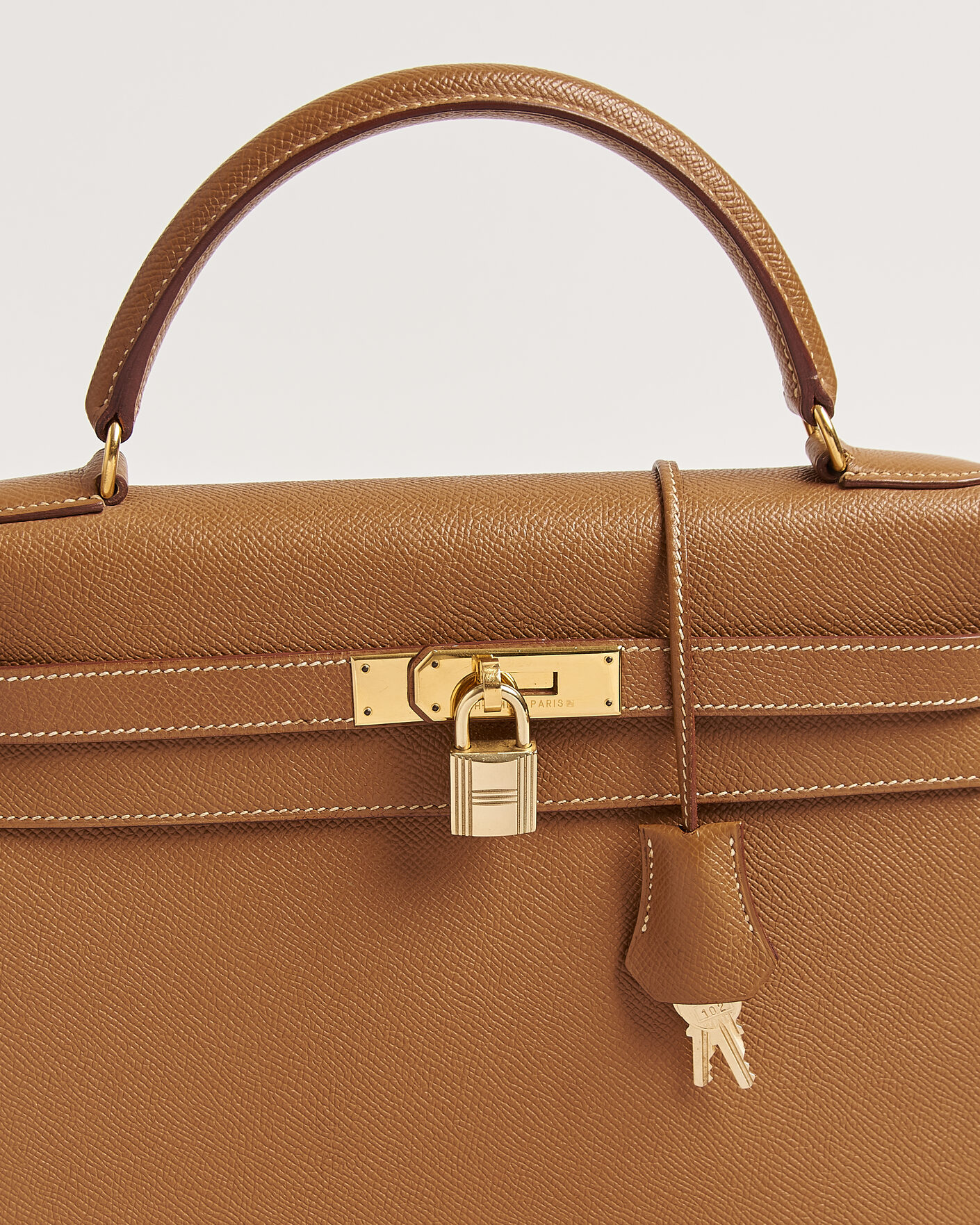 Hombres | Pre-Owned & Vintage Bags | Hermès Pre-Owned | Kelly 32 Courchevel Leather Gold