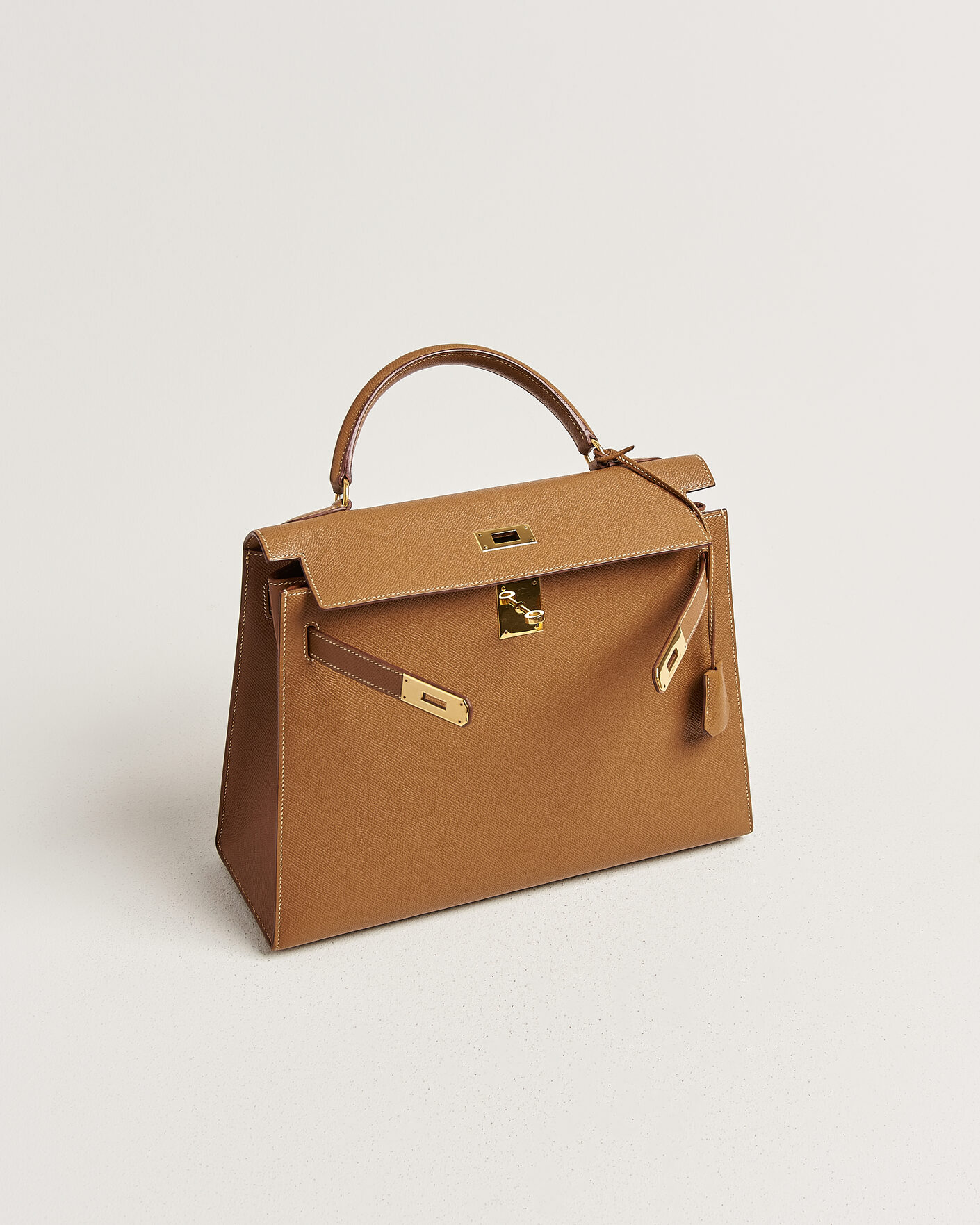 Hombres | Pre-Owned & Vintage Bags | Hermès Pre-Owned | Kelly 32 Courchevel Leather Gold