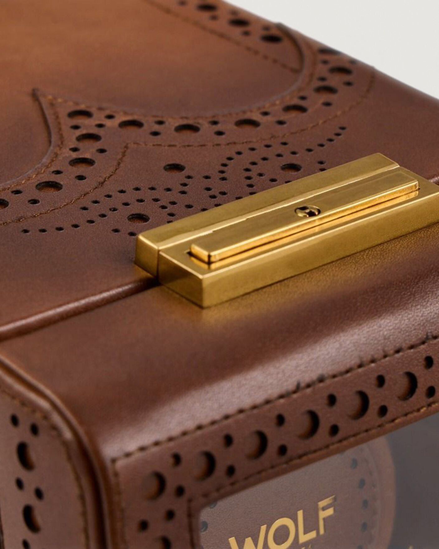 Hombres | Cajas para relojes y joyas | WOLF | Brouge Single Watch Winder Burnished Brown