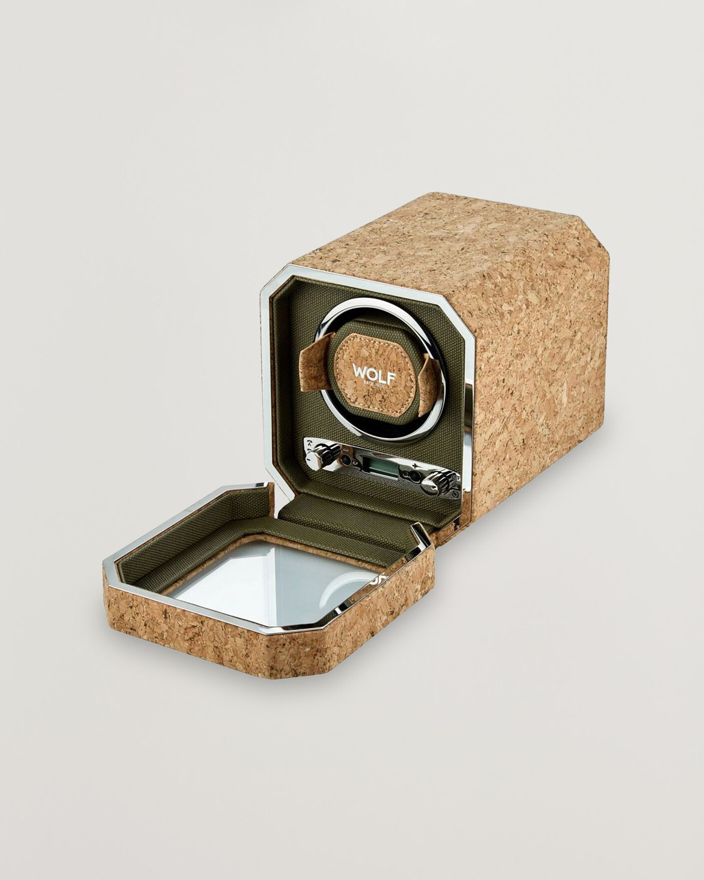 Hombres | Cajas para relojes y joyas | WOLF | Cortica Single Watch Winder Cork