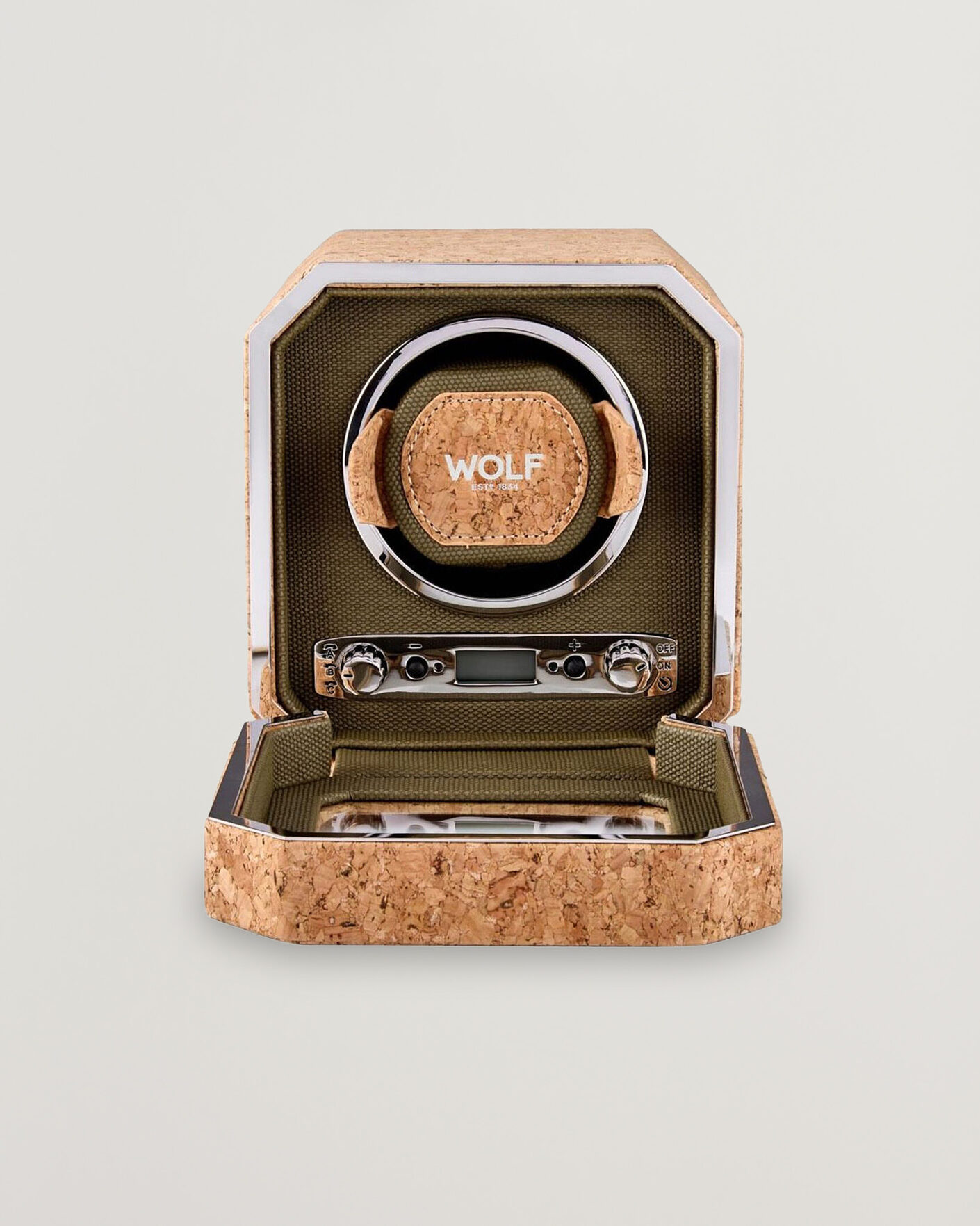 Hombres | Cajas para relojes y joyas | WOLF | Cortica Single Watch Winder Cork