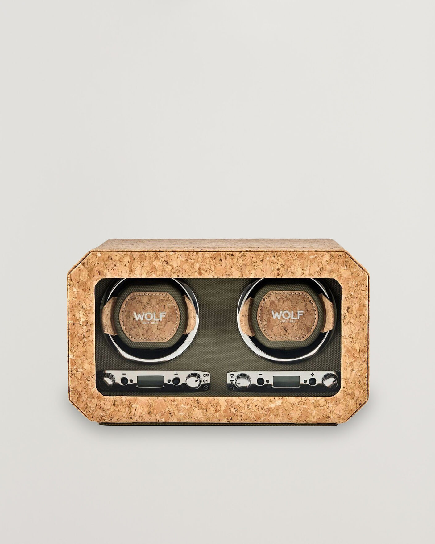 Hombres | Cajas para relojes y joyas | WOLF | Cortica Double Watch Winder Cork