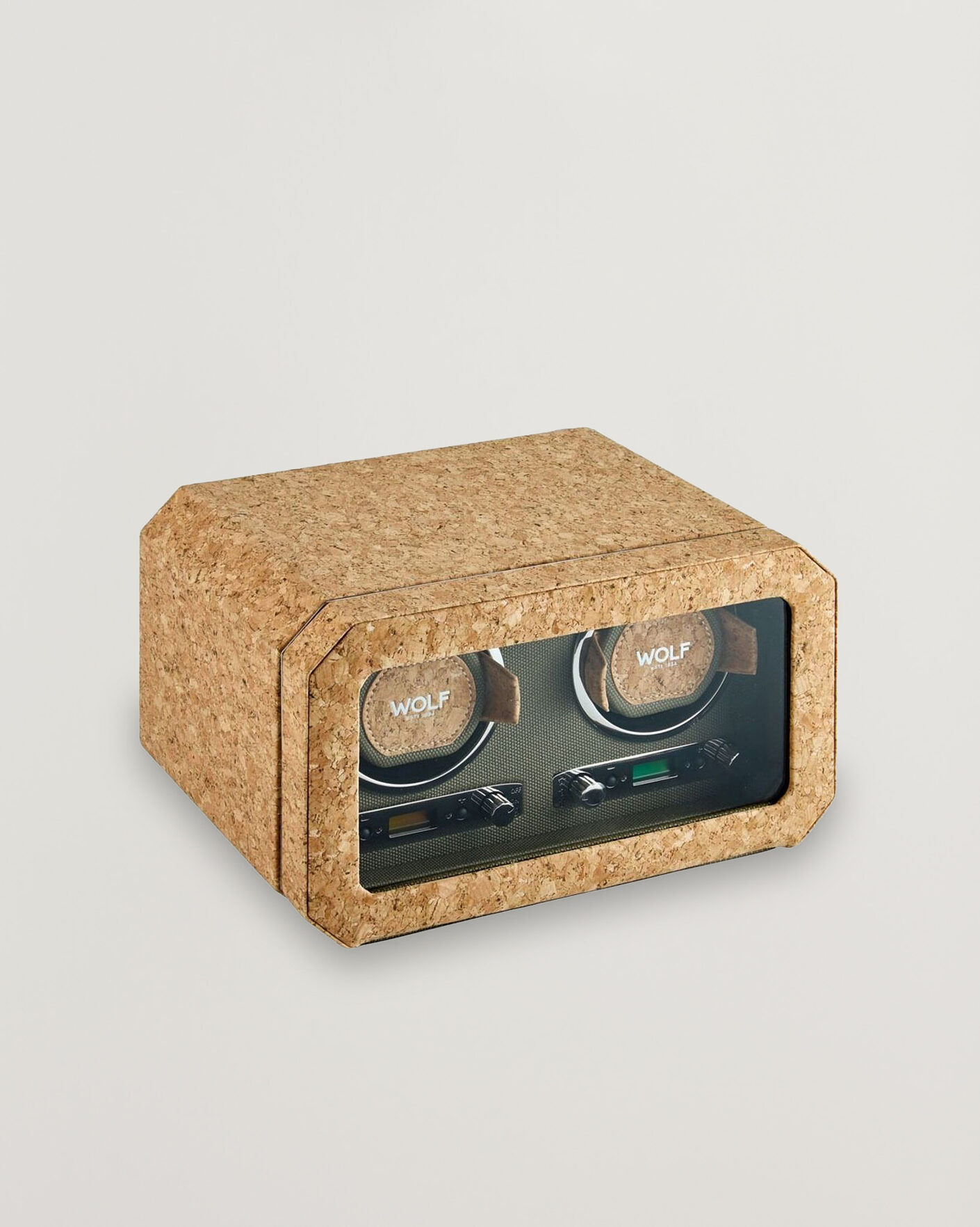 Hombres | Cajas para relojes y joyas | WOLF | Cortica Double Watch Winder Cork