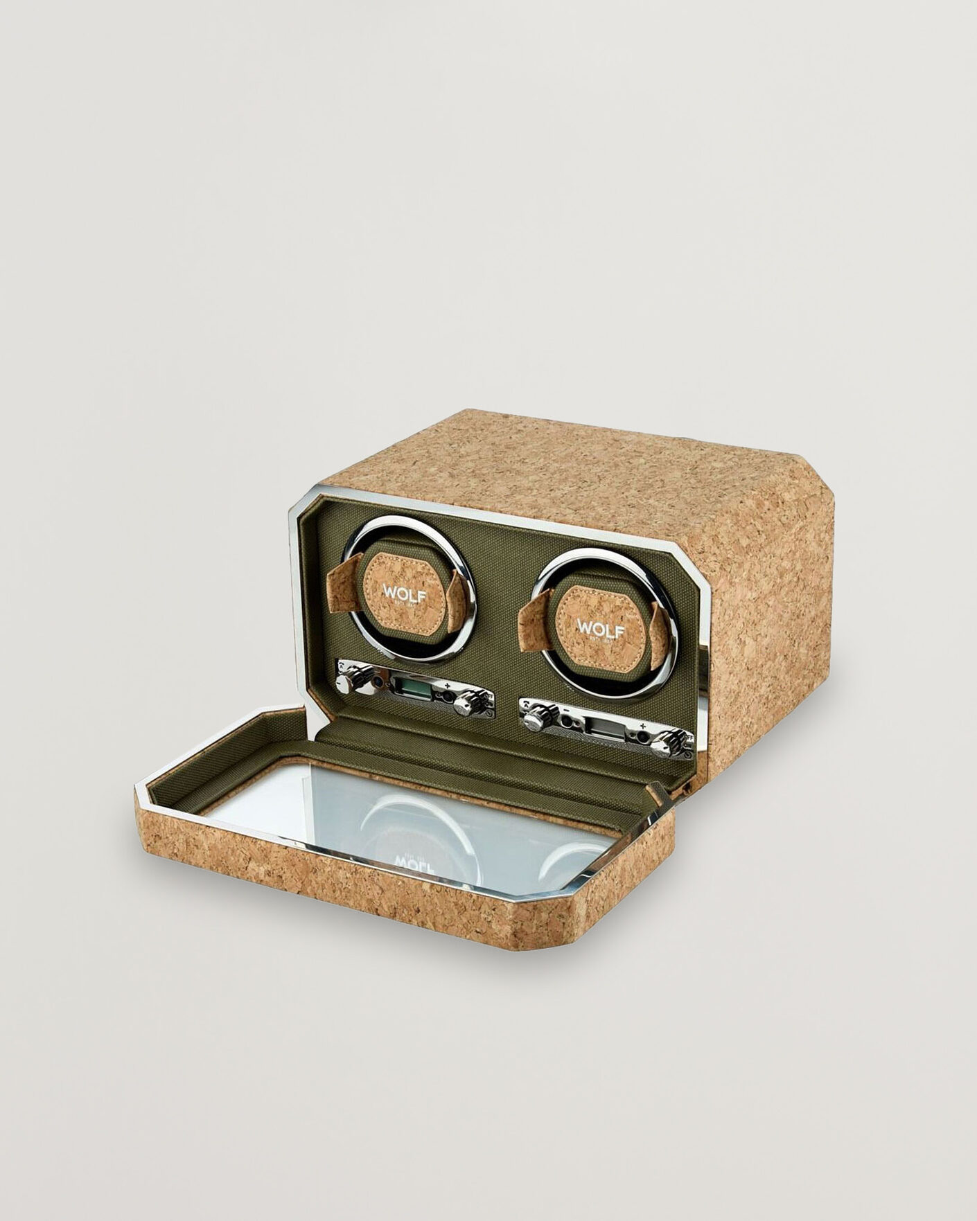 Hombres | Cajas para relojes y joyas | WOLF | Cortica Double Watch Winder Cork