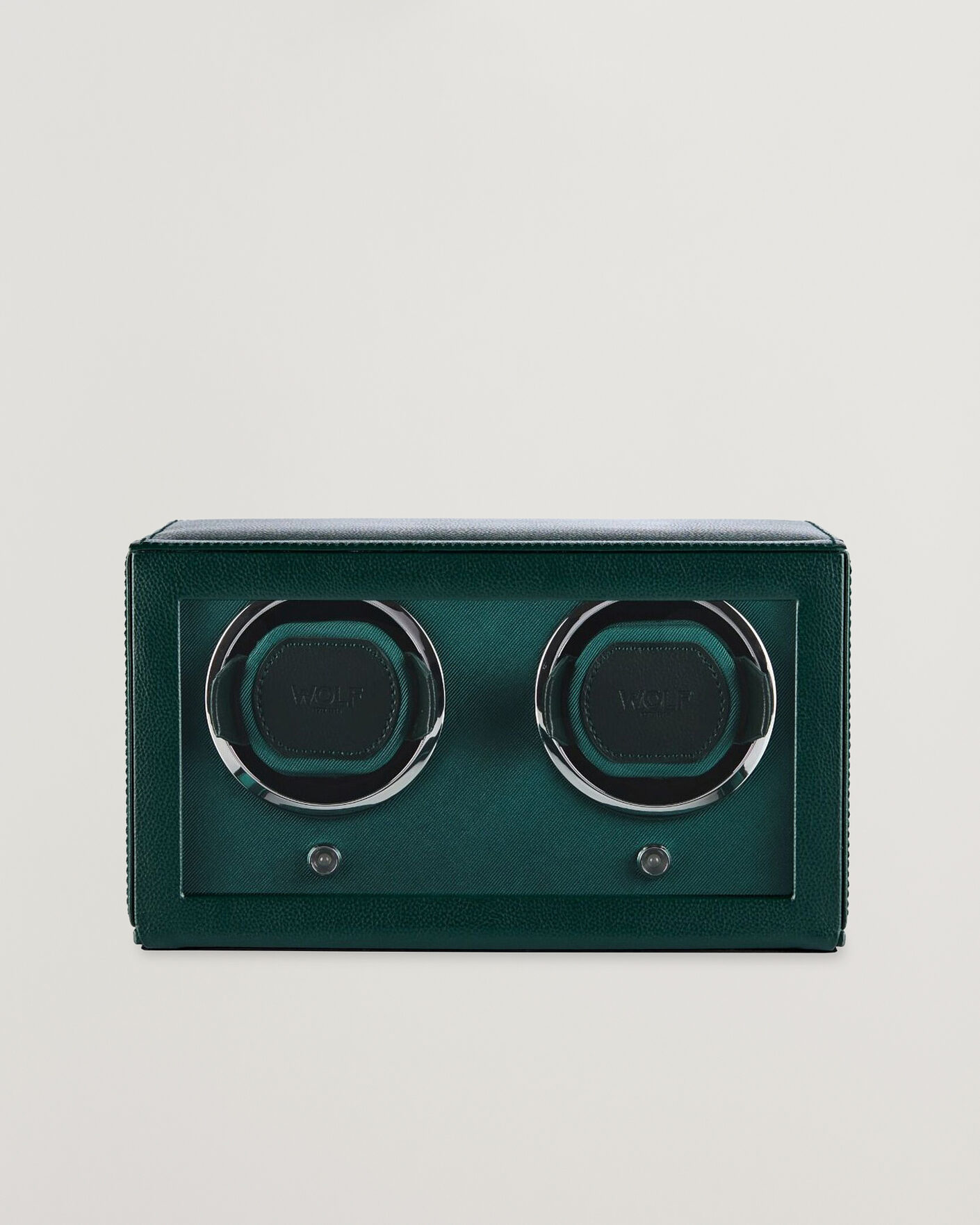 Hombres | Cajas para relojes y joyas | WOLF | Cub Double Watch Winder With Cover Green