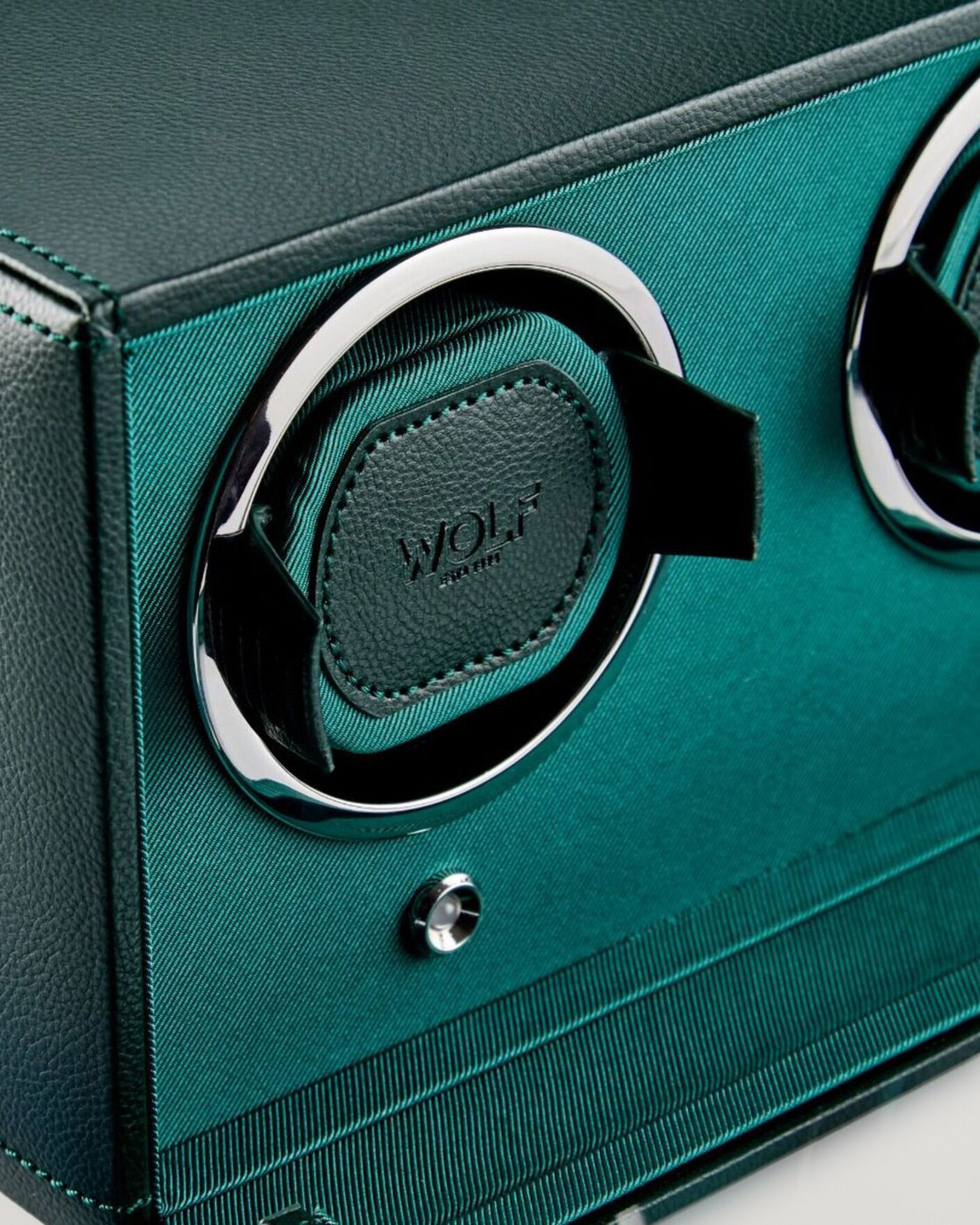 Hombres | Cajas para relojes y joyas | WOLF | Cub Double Watch Winder With Cover Green