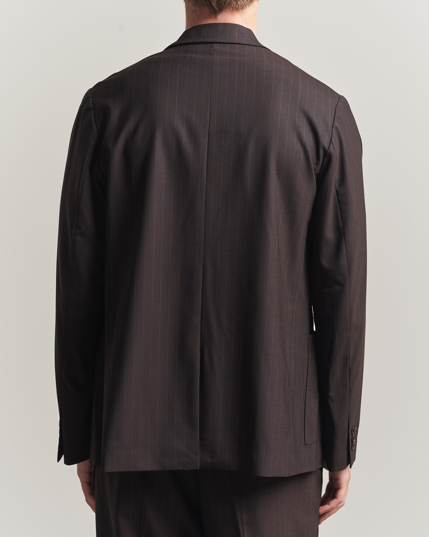 Hombres | Blazers | NN07 | Jordin Pinstriped Double Breasted Blazer Dark Brown