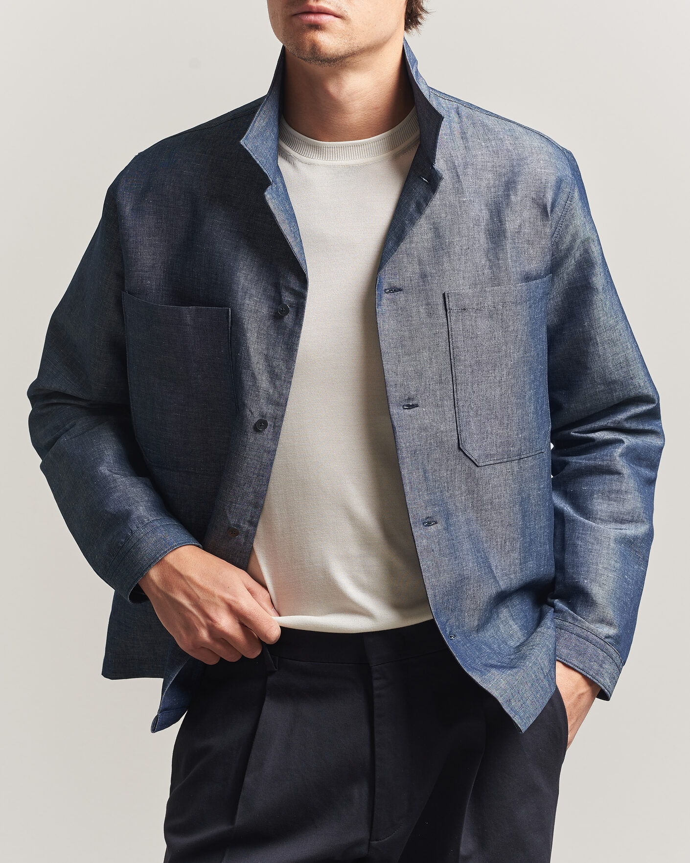 Hombres | Camisas | NN07 | Rob Denim Overshirt Raw Indigo