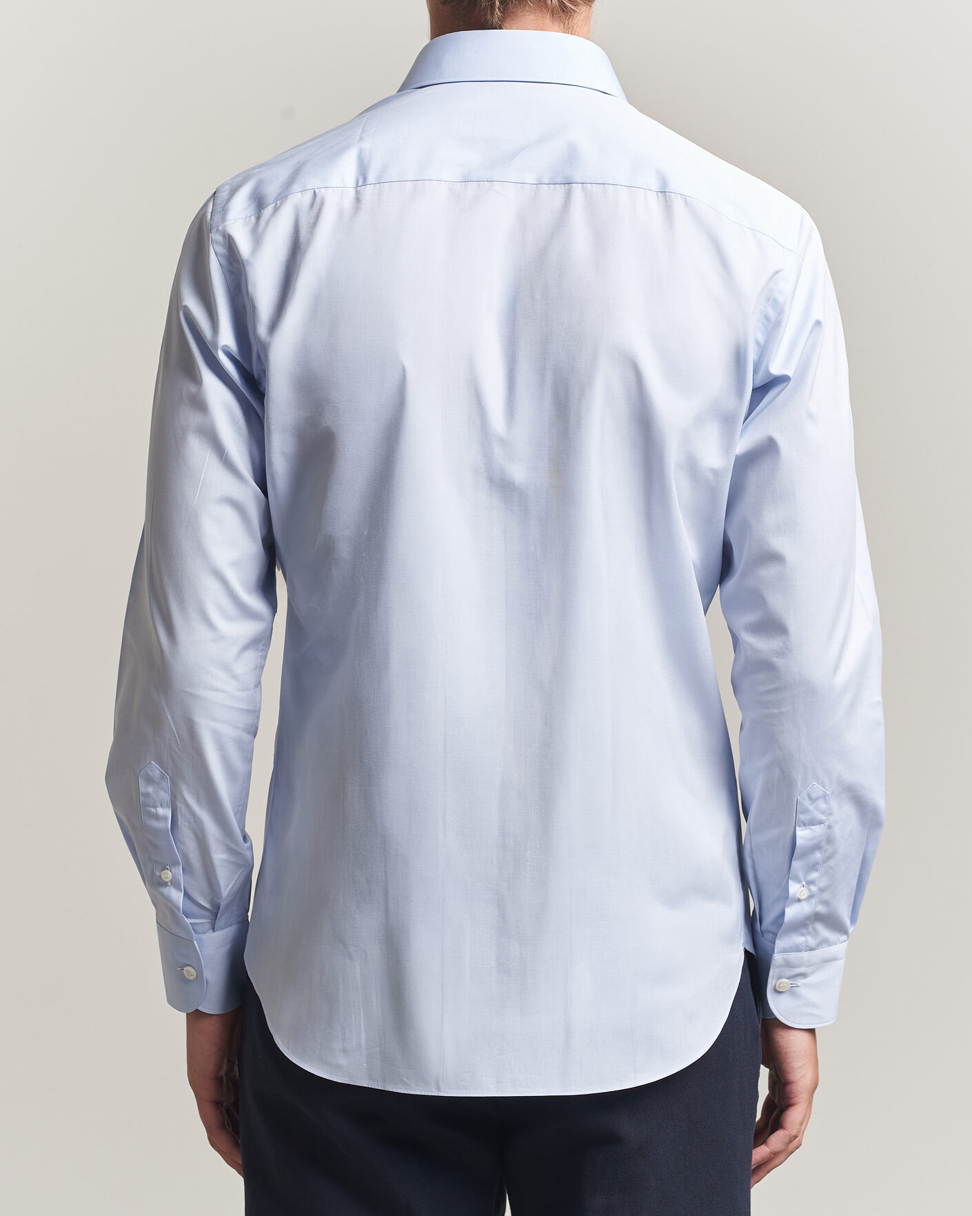 Hombres | Camisas | Brioni | Poplin Cotton Dress Shirt Light Blue