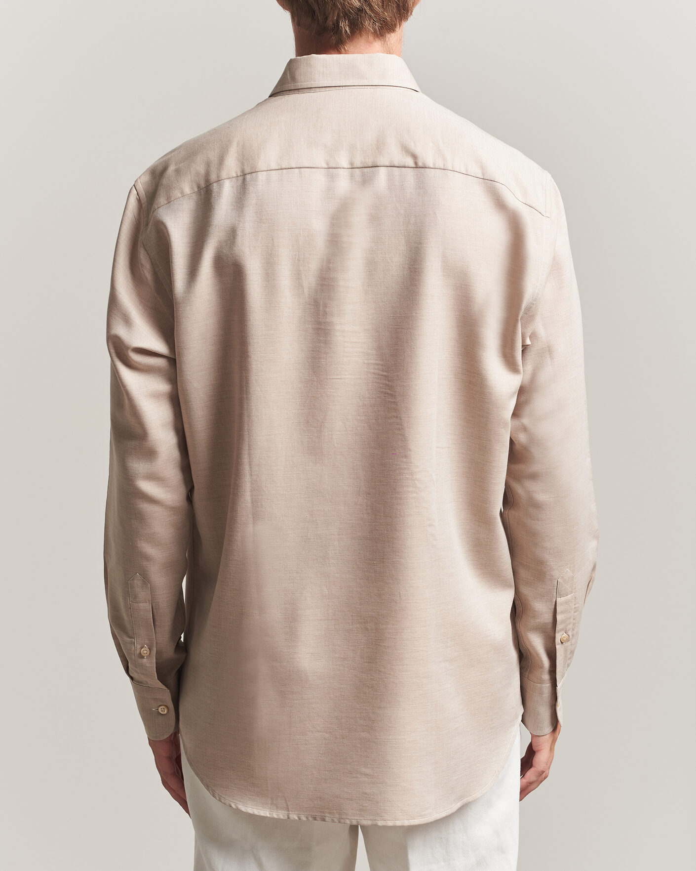 Hombres | Camisas | Brioni | Cotton/Cashmere Flannel Shirt Beige