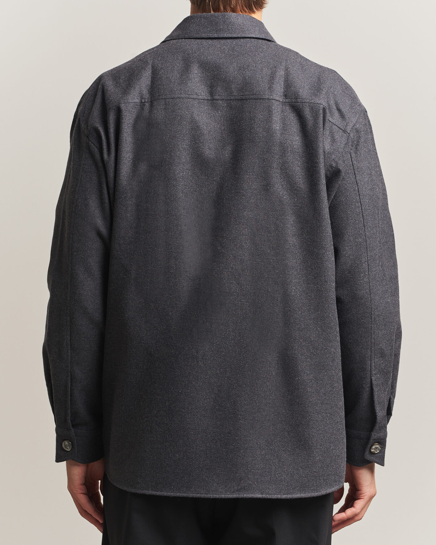 Hombres | Camisas | Brioni | Cotton/Cashmere Overshirt Grey Melange