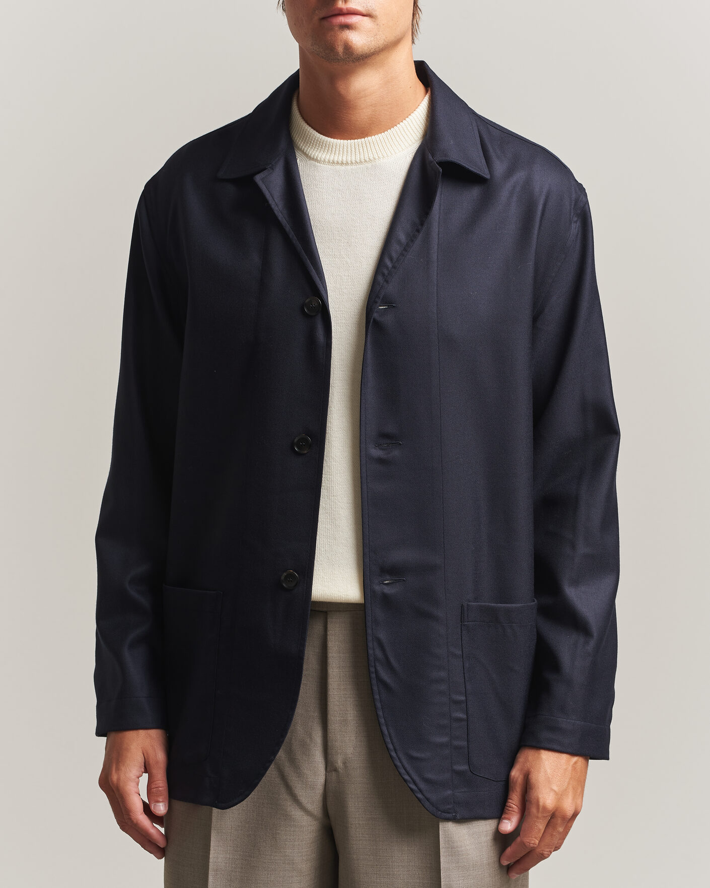 Hombres | Abrigos y chaquetas | Brioni | Wool/Cashmere Shirt Jacket Navy