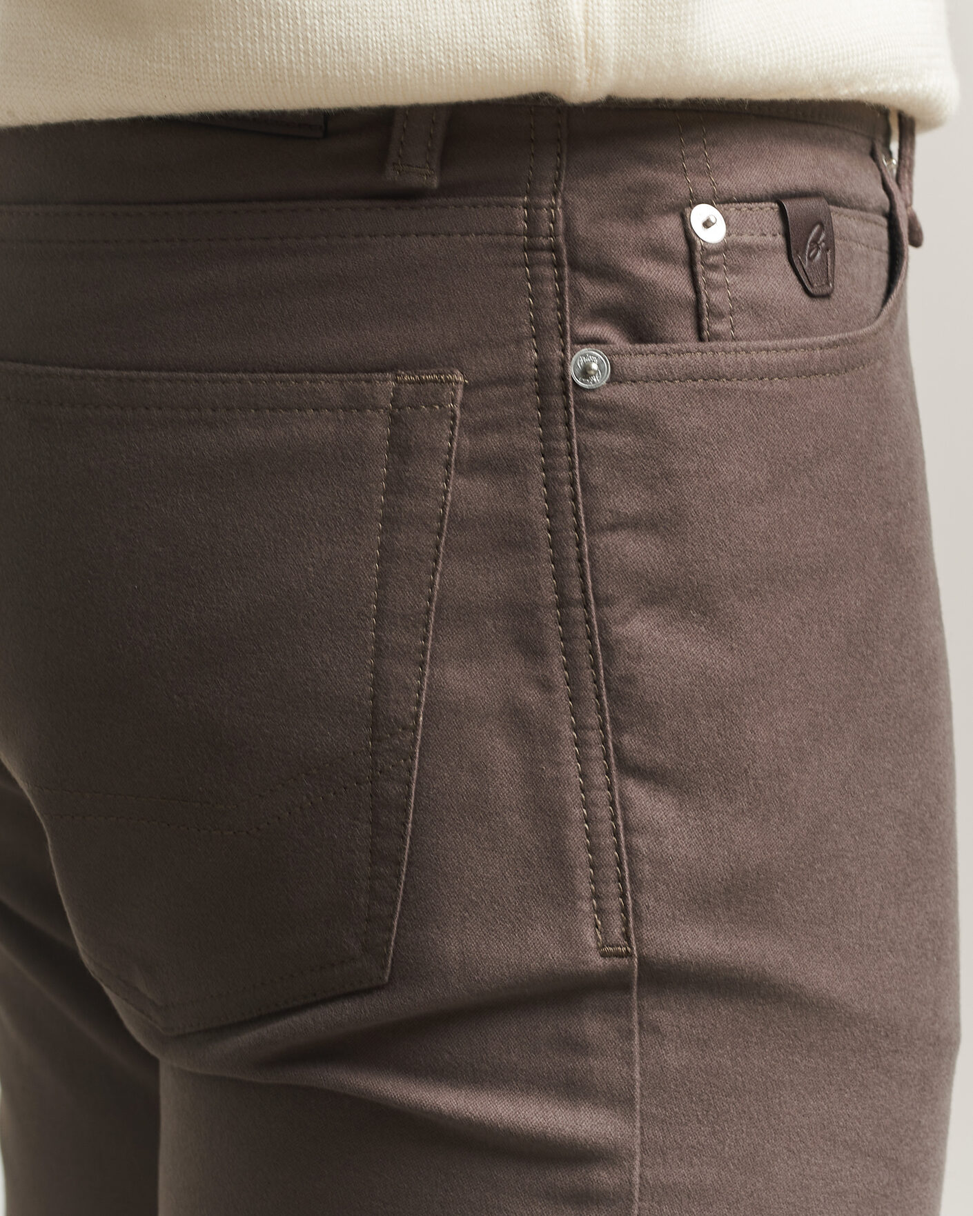 Hombres | Pantalones | Brioni | 5-Pocket Moleskine Pants Grey