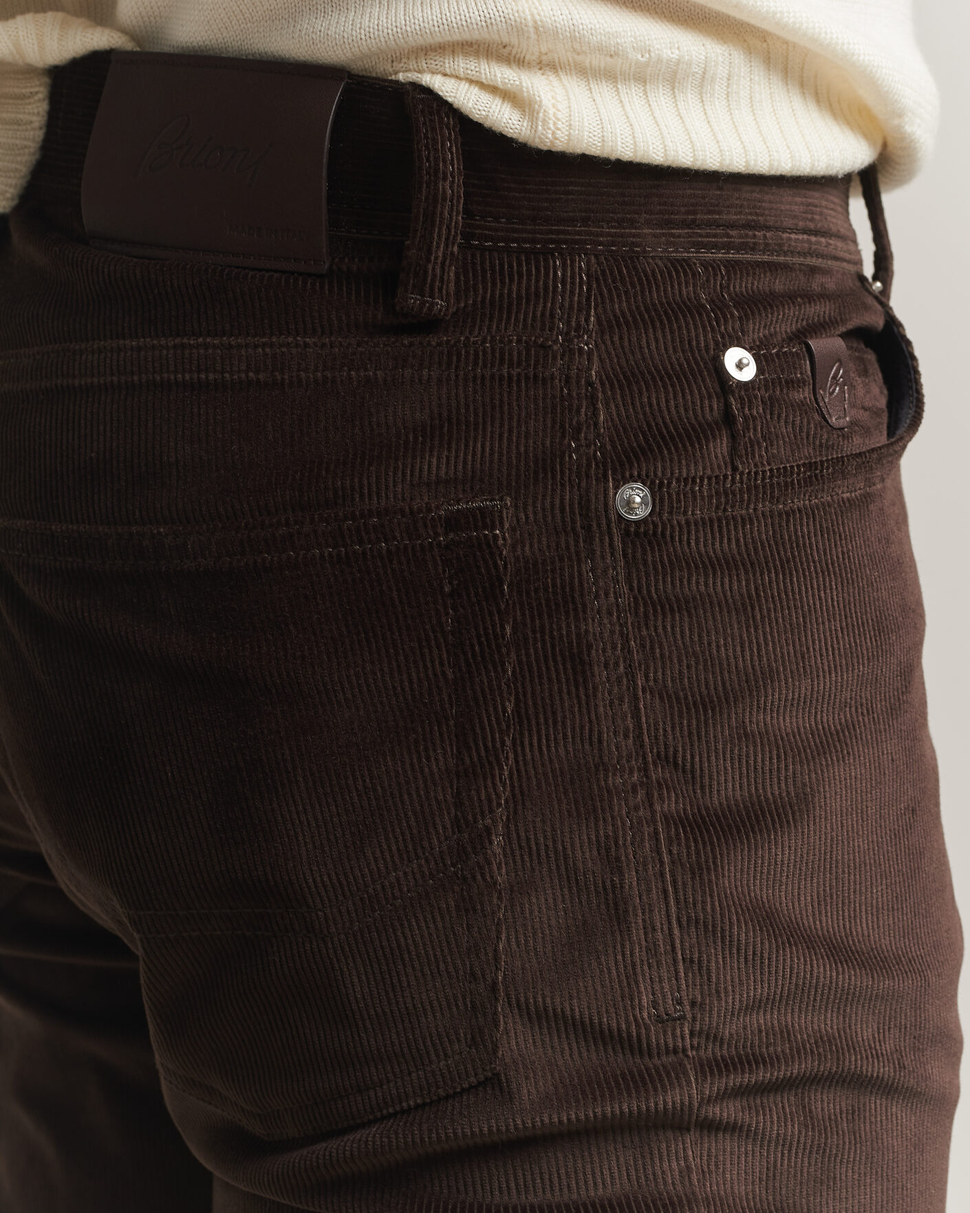Hombres | Pantalones | Brioni | 5-Pocket Corduroy Pants Dark Brown