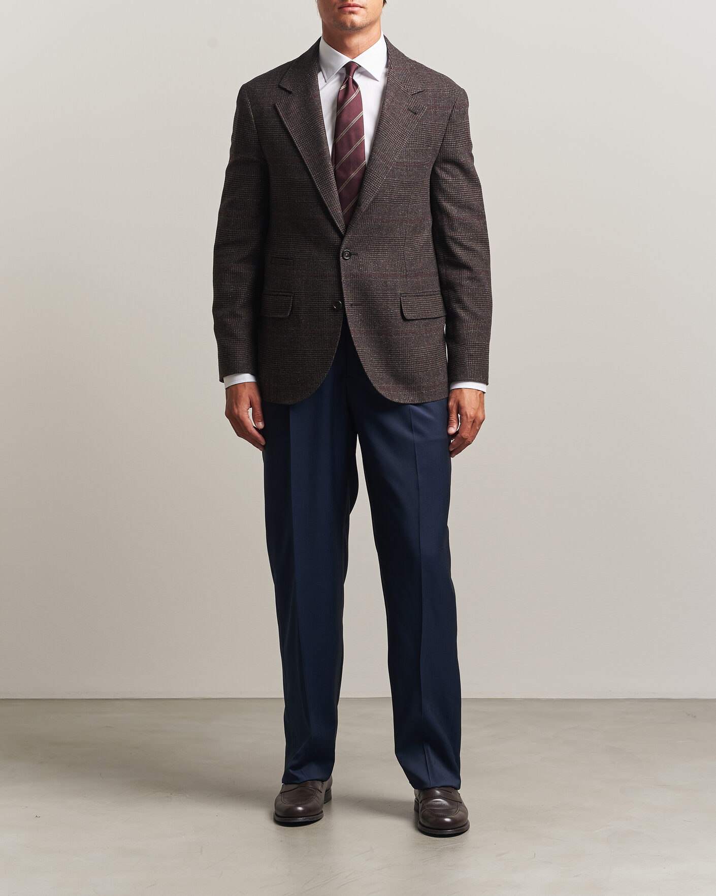Hombres | Pantalones | Brioni | Capri Wool Trousers Navy