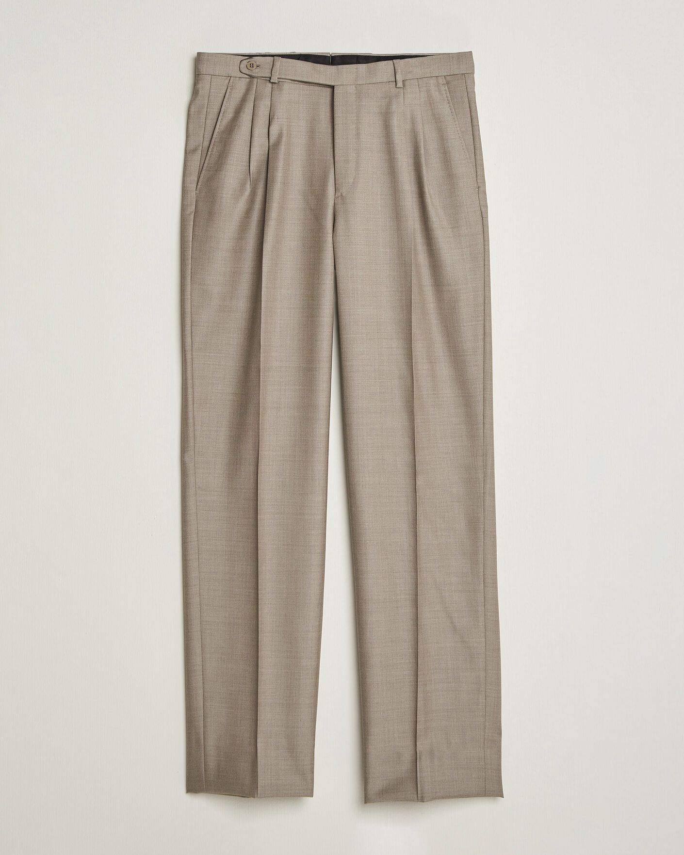 Hombres | Pantalones | Brioni | Capri Wool Trousers Beige