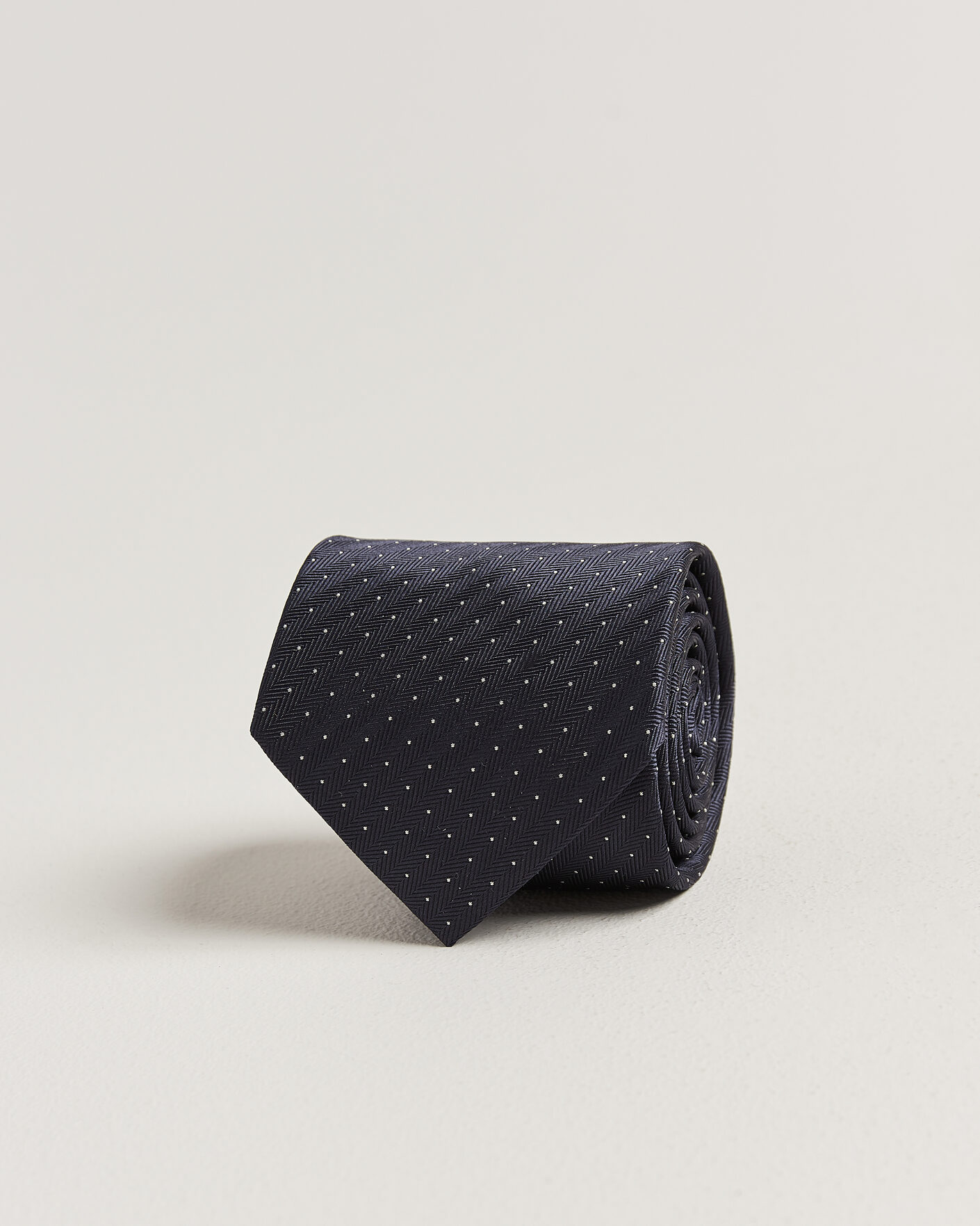Hombres | Corbatas | Brioni | Jacquard Dot Silk Tie Navy