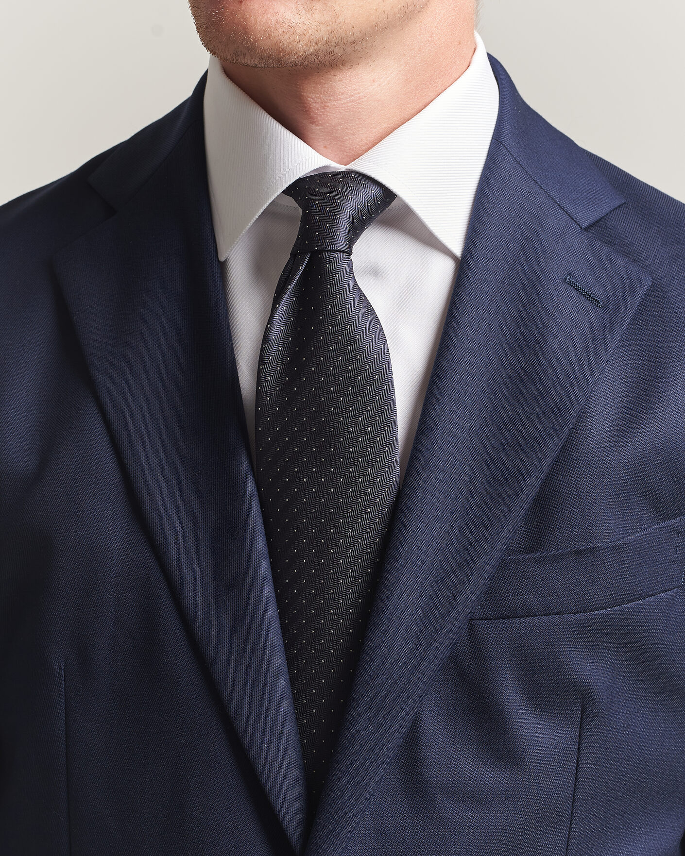 Hombres | Corbatas | Brioni | Jacquard Dot Silk Tie Navy