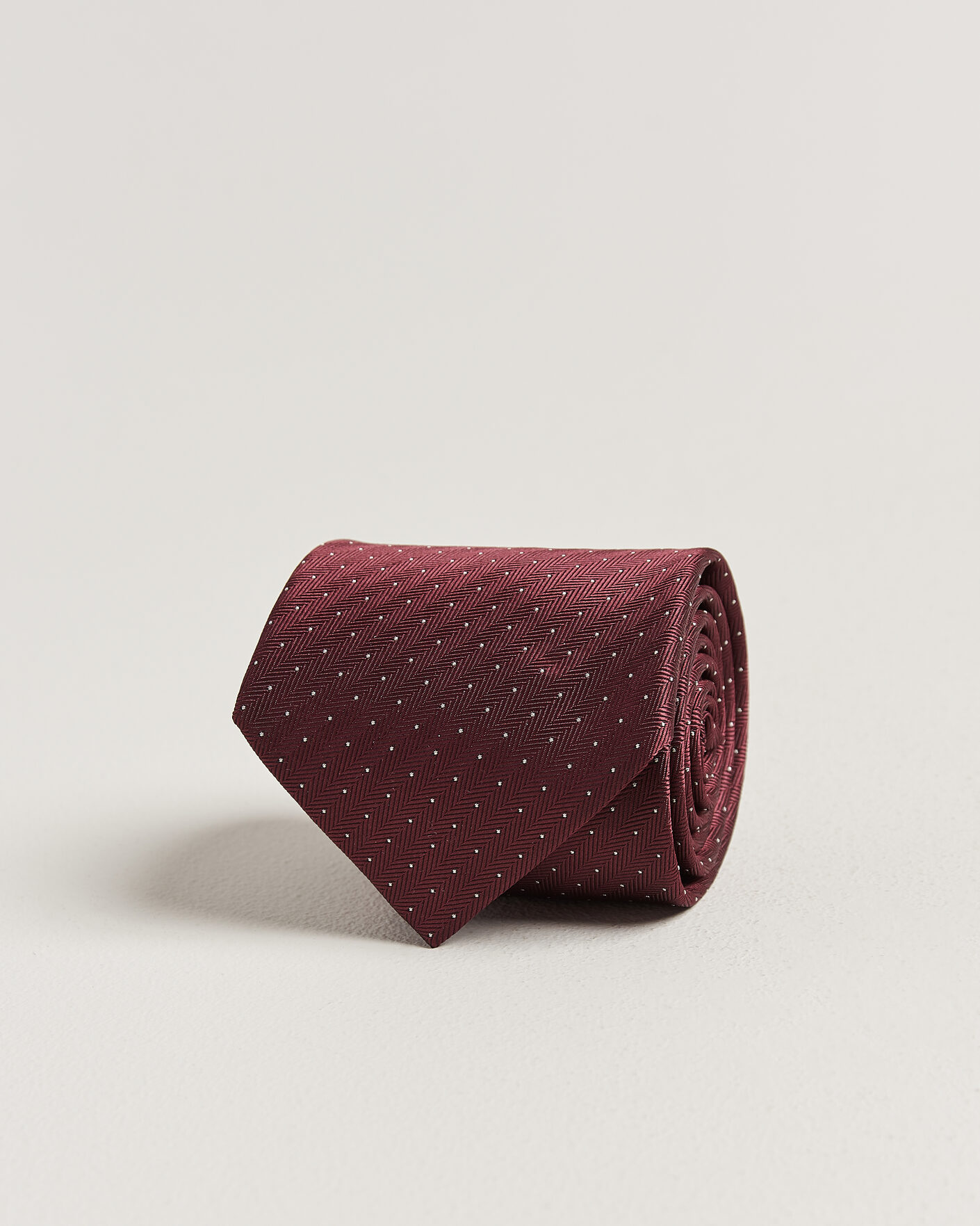 Hombres | Corbatas | Brioni | Jacquard Dot Silk Tie Burgundy