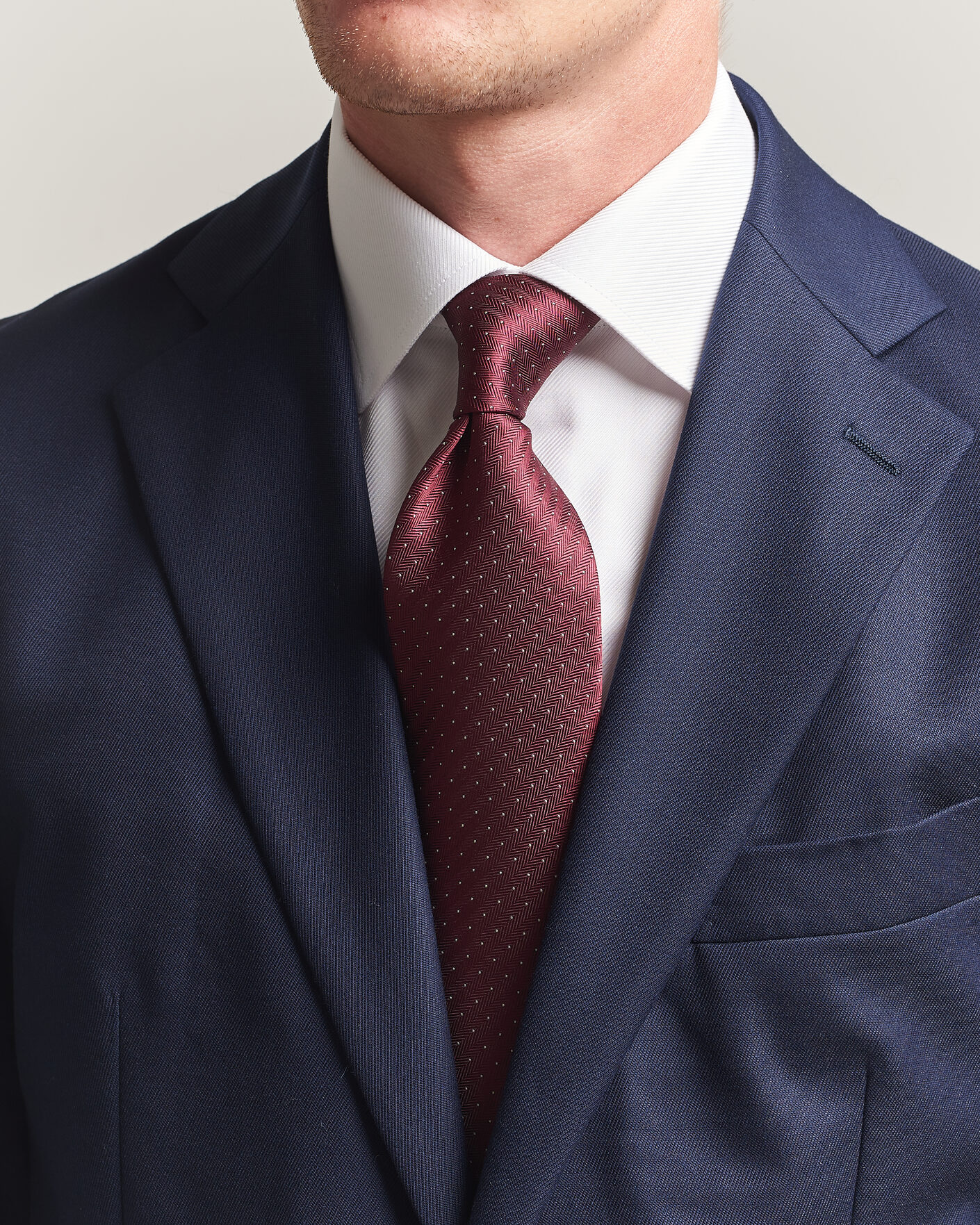 Hombres | Corbatas | Brioni | Jacquard Dot Silk Tie Burgundy