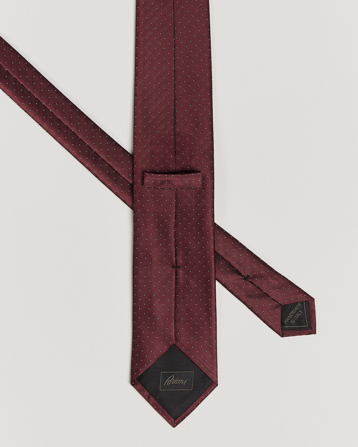 Hombres | Corbatas | Brioni | Jacquard Dot Silk Tie Burgundy