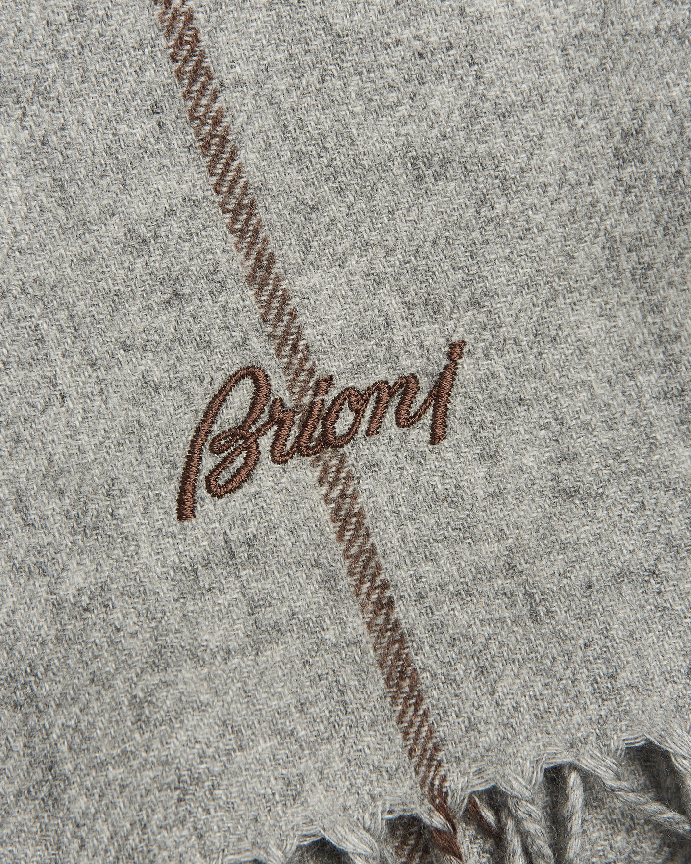 Hombres | Bufandas | Brioni | Cashmere Scarf Grey Check