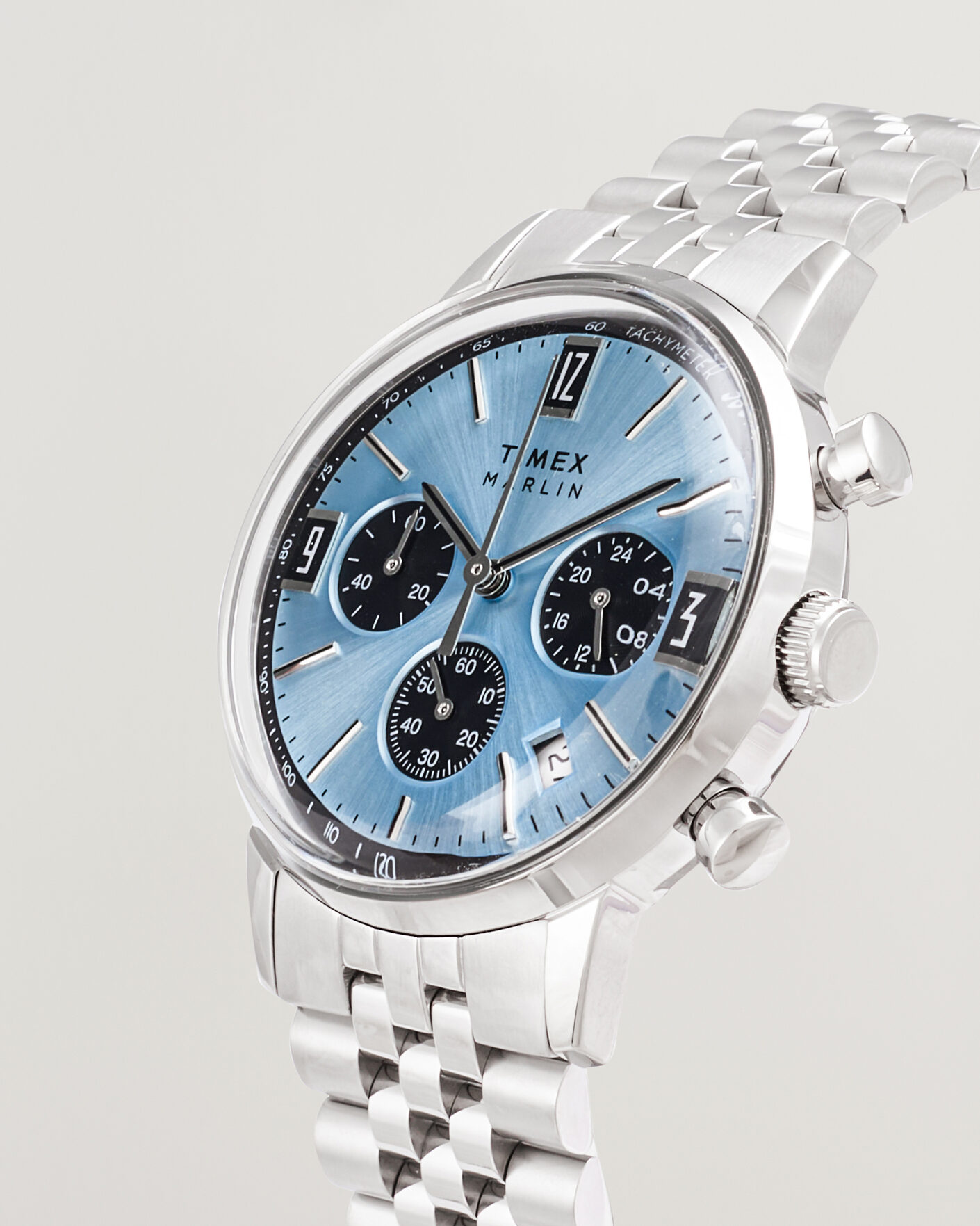 Hombres | Timex Marlin Quartz Chronograph Steel 40mm Ice Blue Dial | Timex | Marlin Quartz Chronograph Steel 40mm Ice Blue Dial