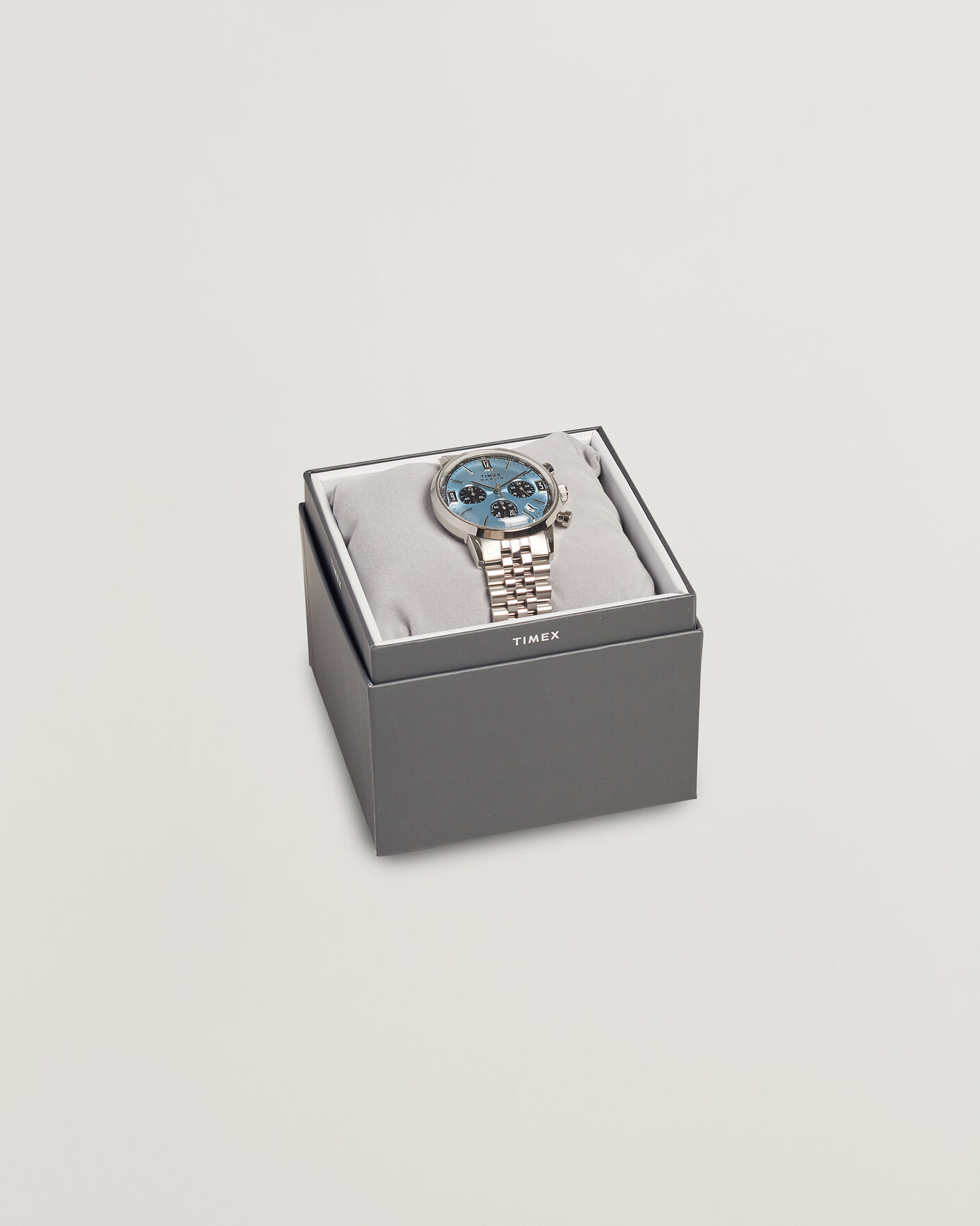 Hombres | Timex Marlin Quartz Chronograph Steel 40mm Ice Blue Dial | Timex | Marlin Quartz Chronograph Steel 40mm Ice Blue Dial