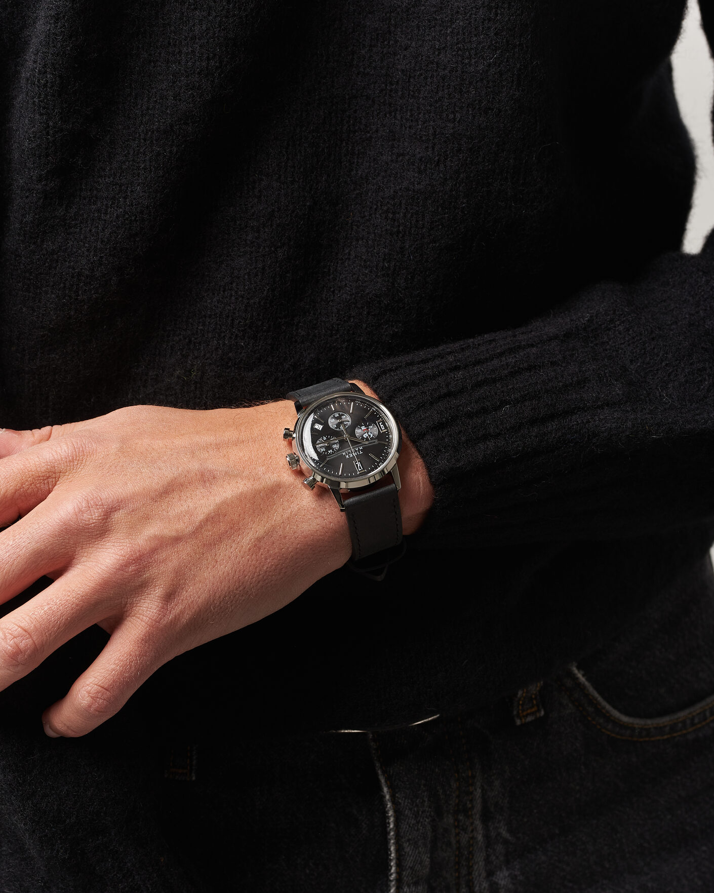 Hombres | Timex Timex x Peanuts Chrono Cool Joe Leather 40mm Black Dial | Timex | x Peanuts Chrono Cool Joe Leather 40mm Black Dial