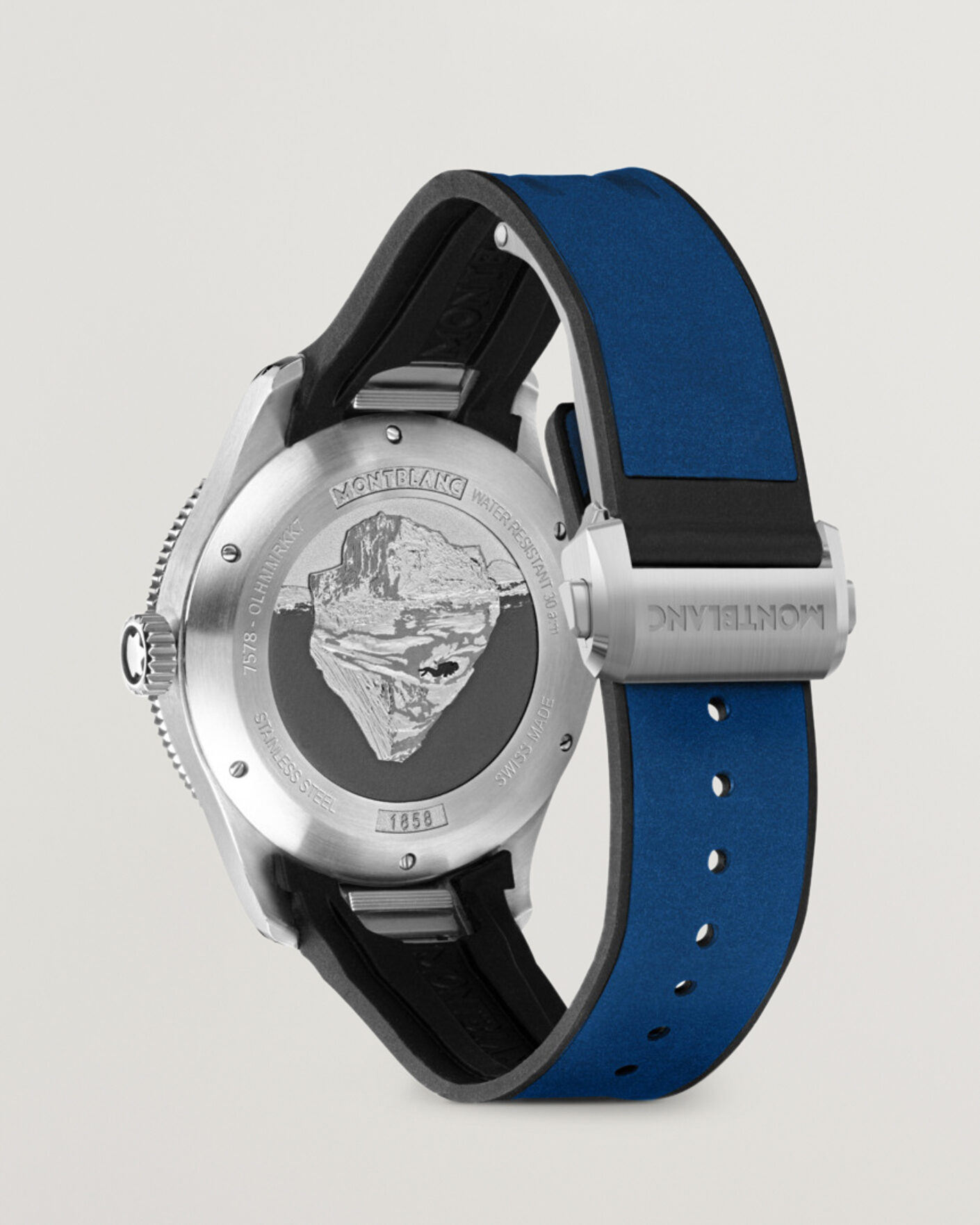 Hombres | Montblanc Iced Sea Automatic Date Rubber Strap Blue | Montblanc | Iced Sea Automatic Date Rubber Strap Blue