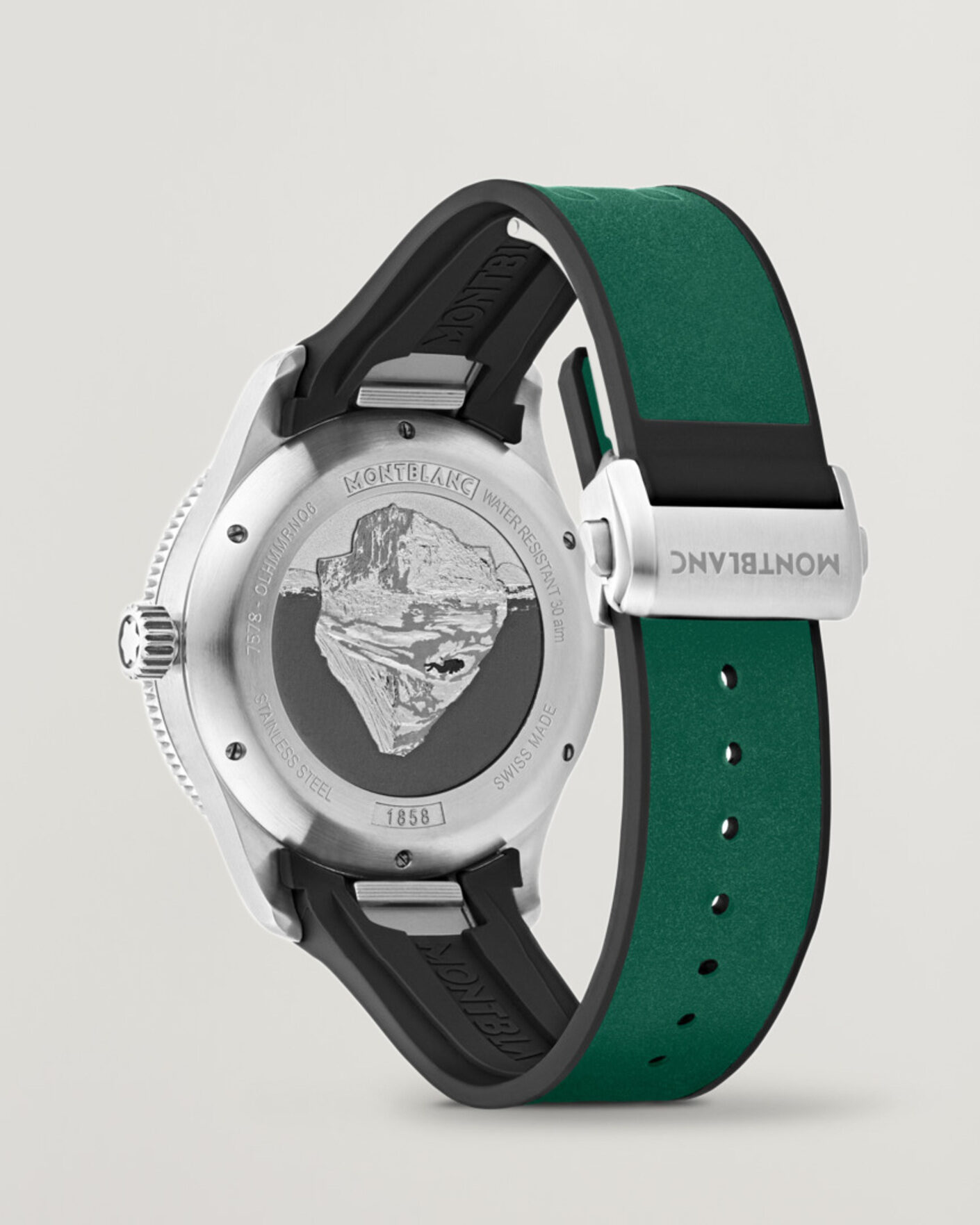 Hombres | Montblanc Iced Sea Automatic Date Rubber Strap Green | Montblanc | Iced Sea Automatic Date Rubber Strap Green