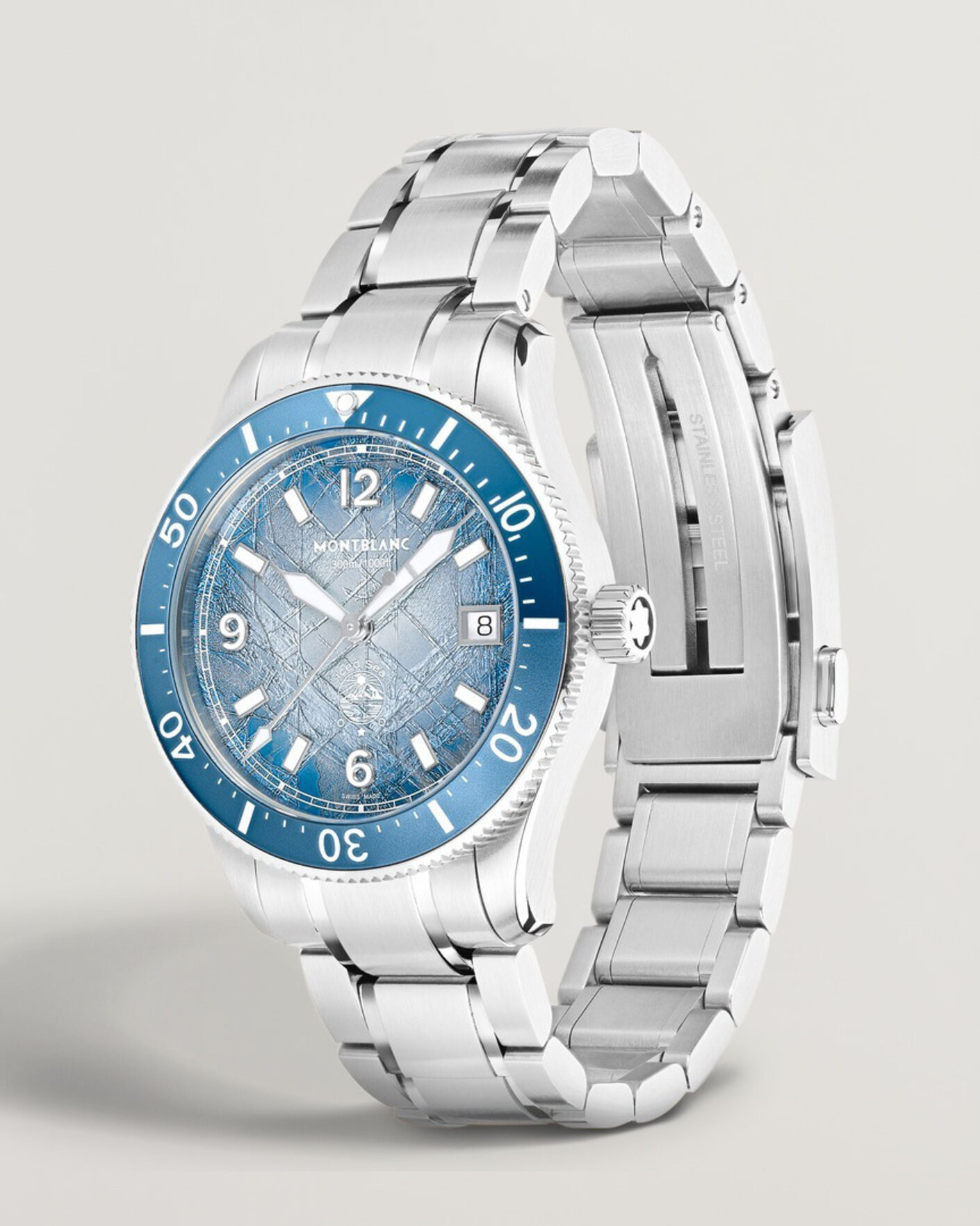 Hombres | Montblanc Iced Sea Automatic Date 0 Oxygen Light Blue | Montblanc | Iced Sea Automatic Date 0 Oxygen Light Blue