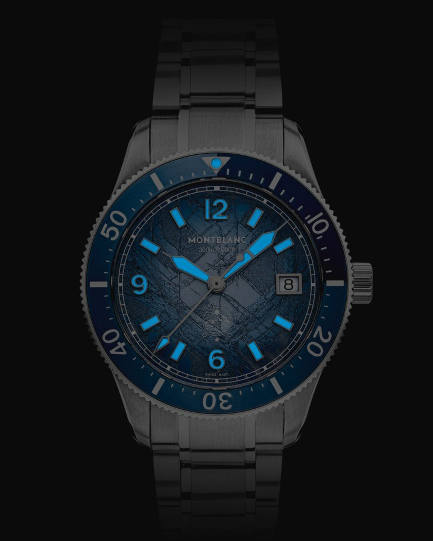 Hombres | Montblanc Iced Sea Automatic Date 0 Oxygen Light Blue | Montblanc | Iced Sea Automatic Date 0 Oxygen Light Blue