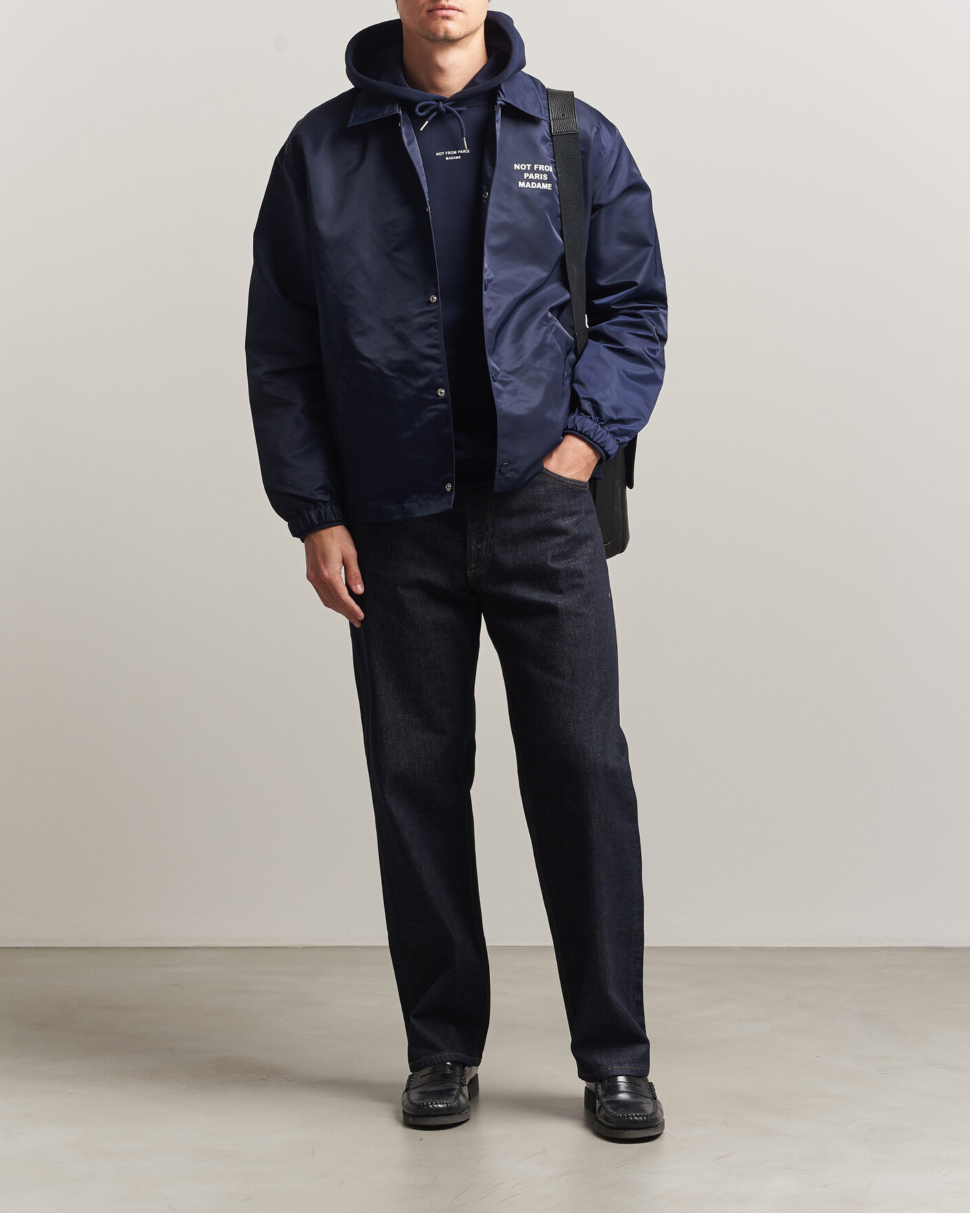 Hombres | Abrigos y chaquetas | Drôle de Monsieur | La Veste Slogan Jacket Navy
