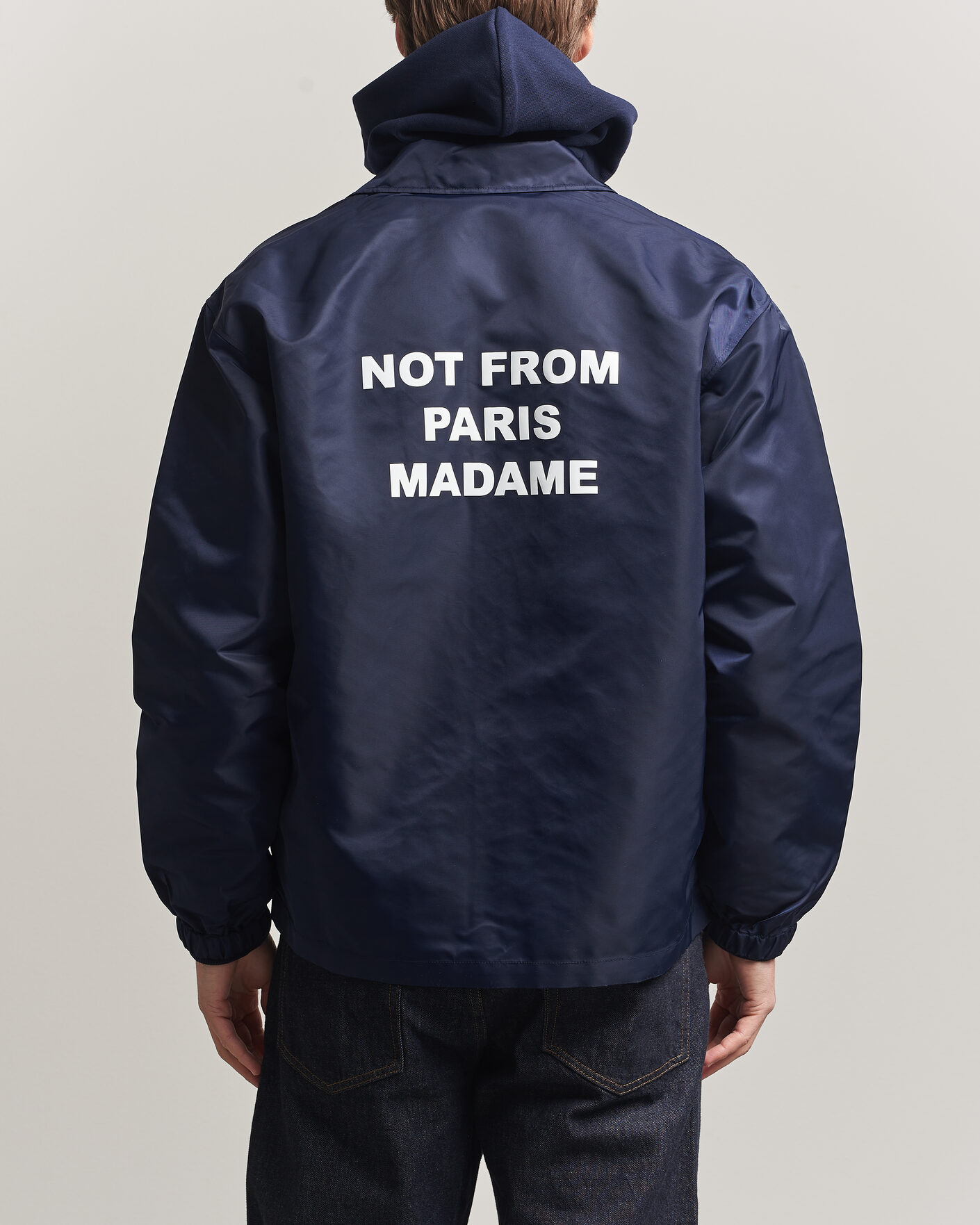 Hombres | Abrigos y chaquetas | Drôle de Monsieur | La Veste Slogan Jacket Navy