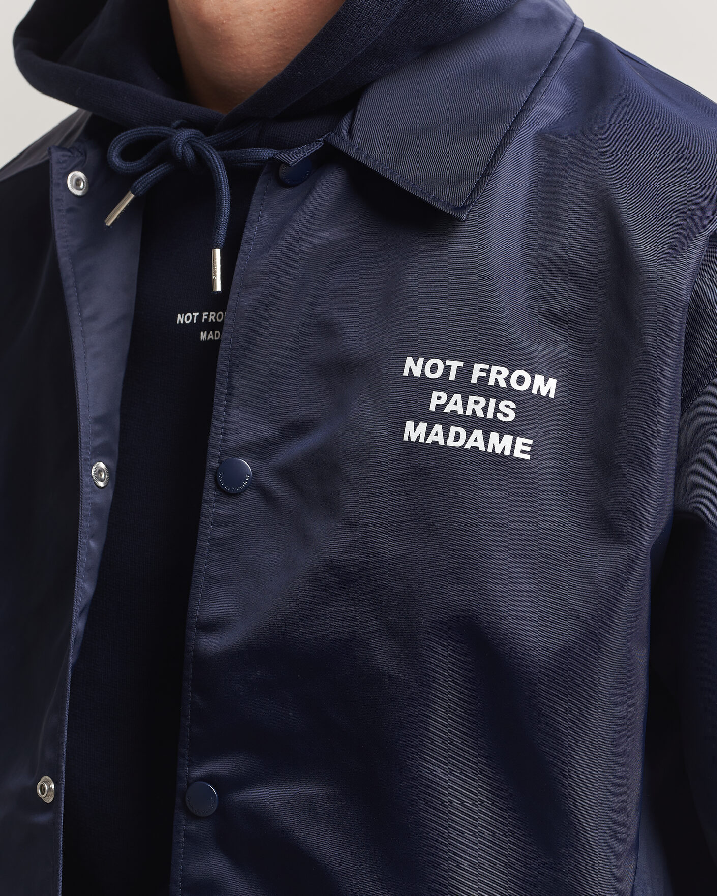 Hombres | Abrigos y chaquetas | Drôle de Monsieur | La Veste Slogan Jacket Navy