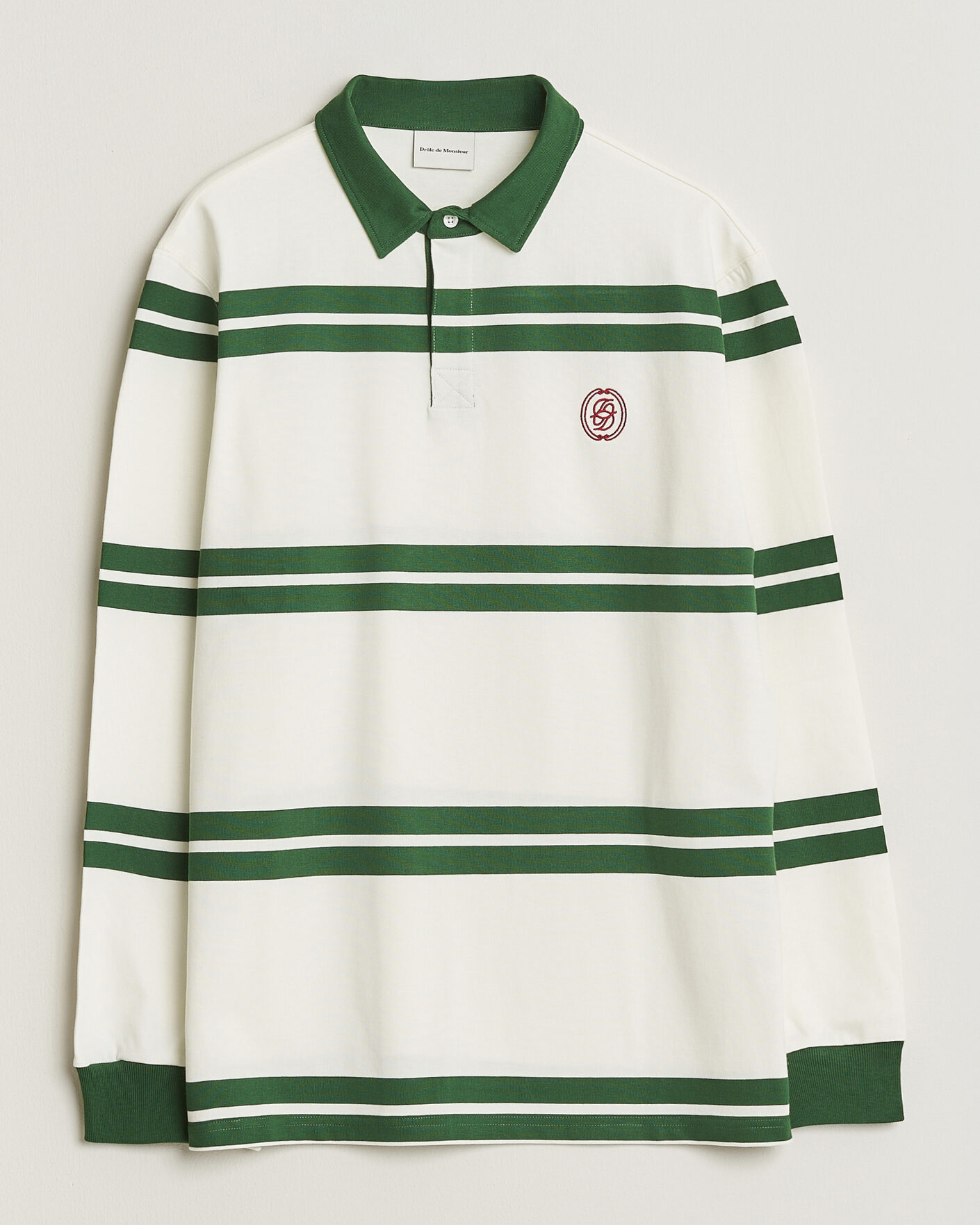 Hombres | Jerséis y prendas de punto | Drôle de Monsieur | Ornament Striped Rugger Water Green