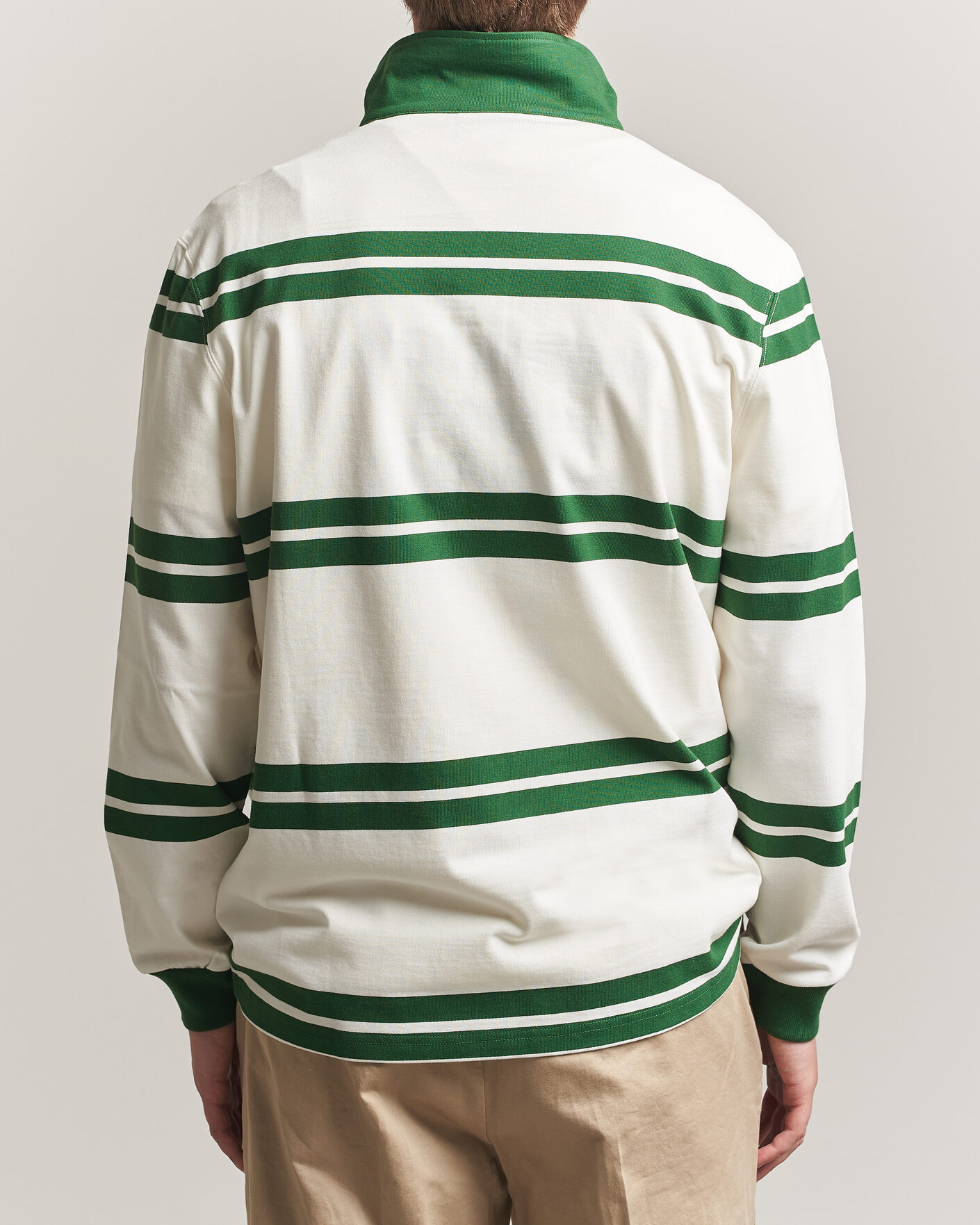 Hombres | Jerséis y prendas de punto | Drôle de Monsieur | Ornament Striped Rugger Water Green