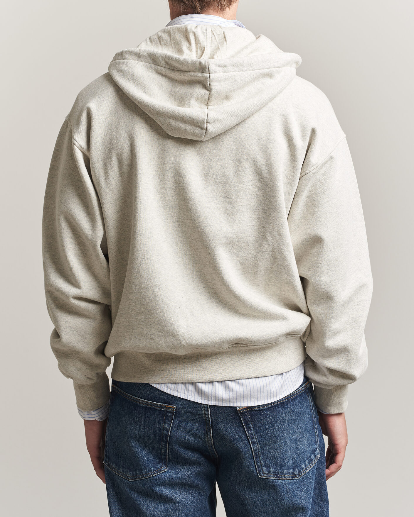 Hombres | Jerséis y prendas de punto | Drôle de Monsieur | Slogan Full Zip Hoodie Grey
