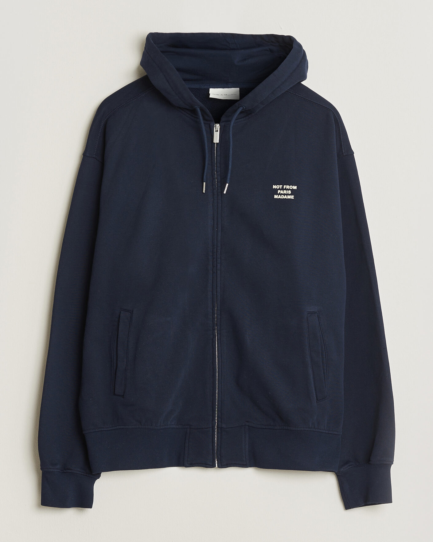 Hombres | Jerséis y prendas de punto | Drôle de Monsieur | Slogan Full Zip Hoodie Navy