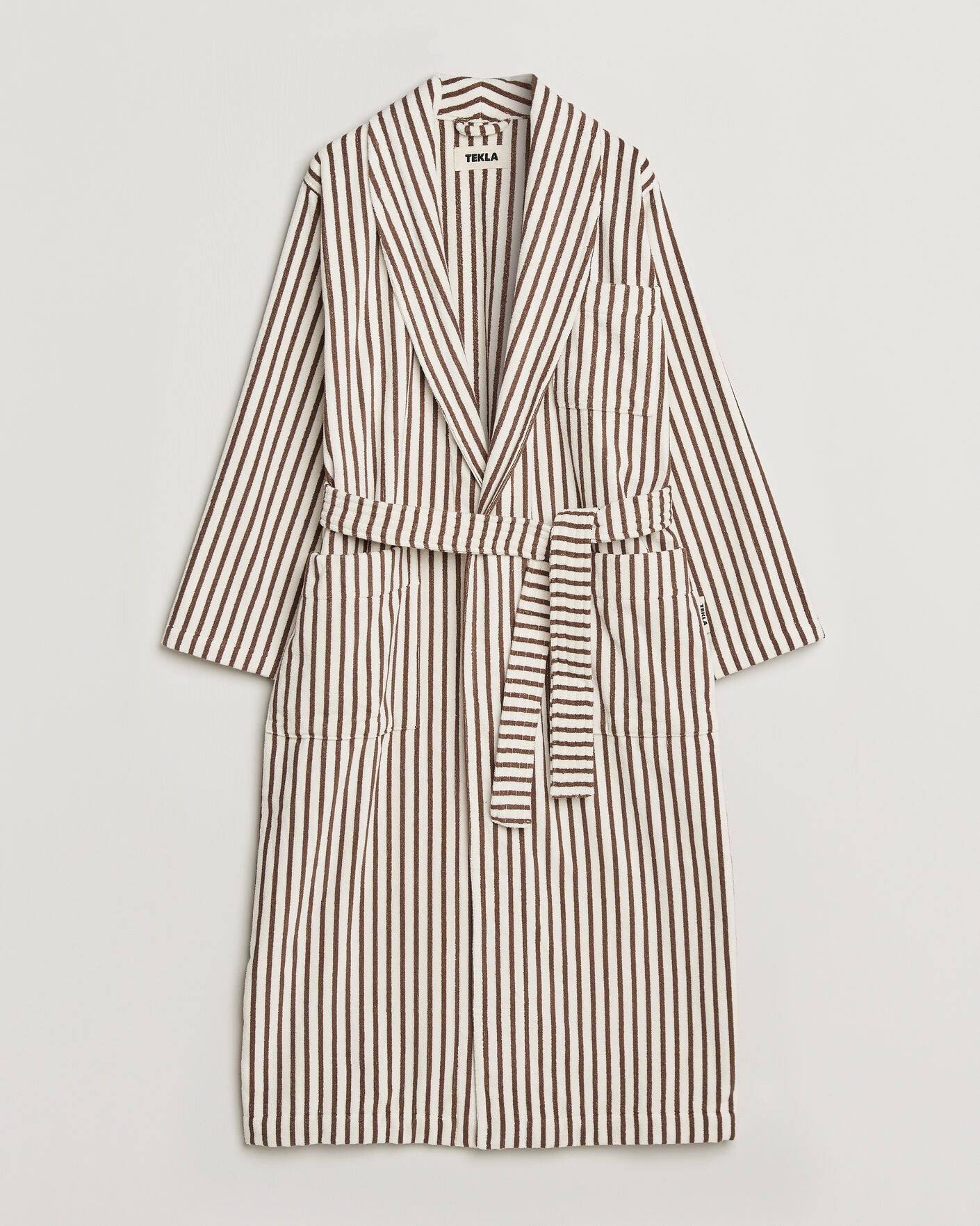 Hombres | Pijamas y batas | Tekla | Organic Terry Classic Bathrobe Kodiak Stripes