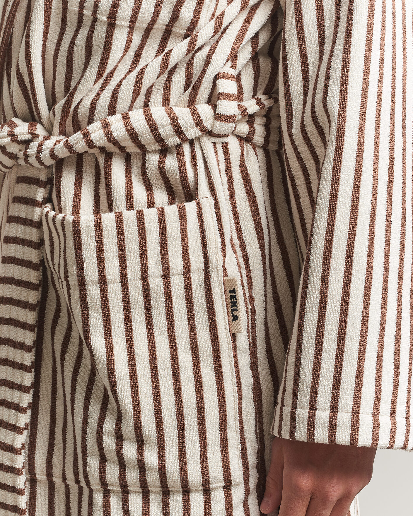 Hombres | Pijamas y batas | Tekla | Organic Terry Classic Bathrobe Kodiak Stripes