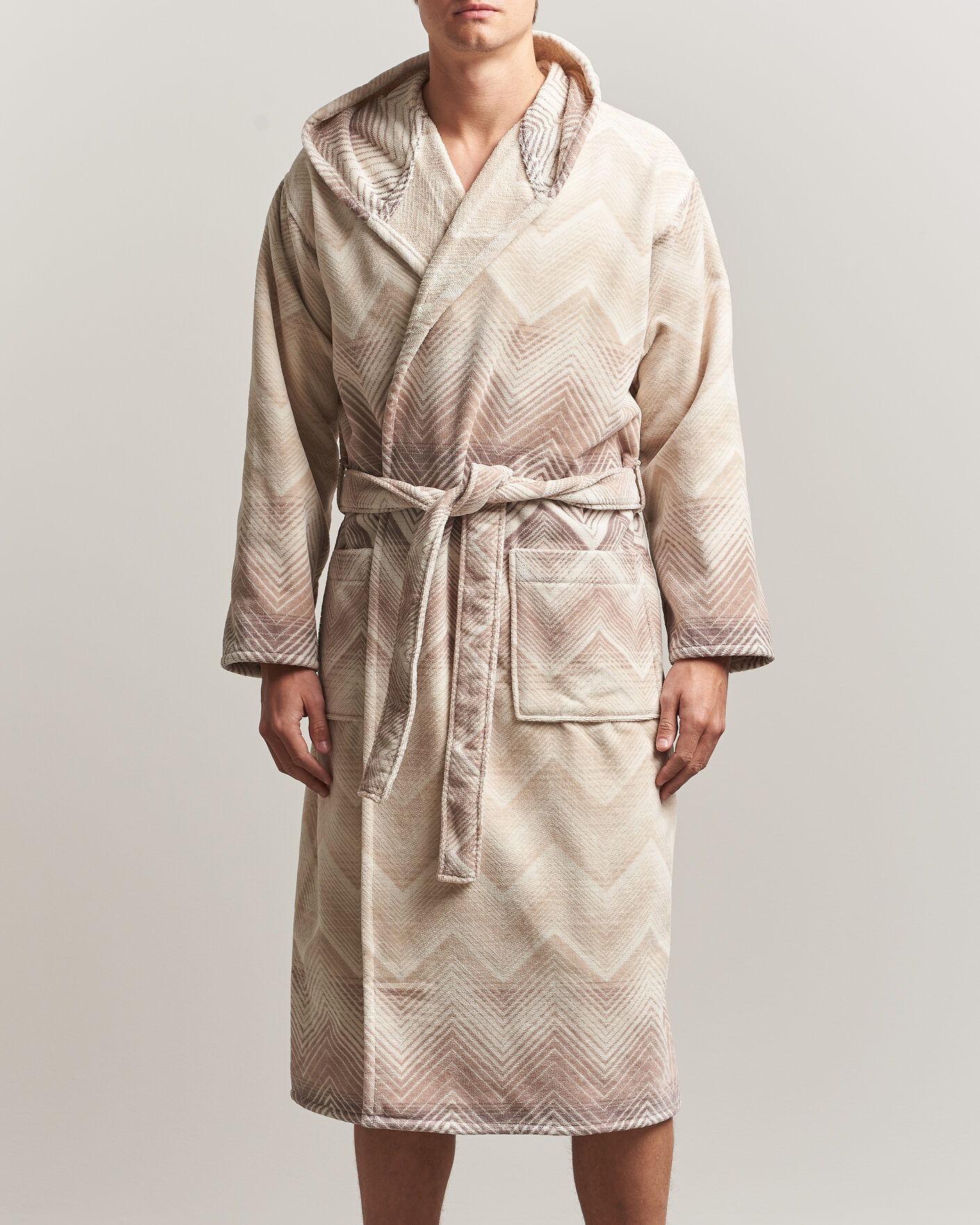 Hombres | Pijamas y batas | Missoni Home | Marea Hooded Bathrobe Beige