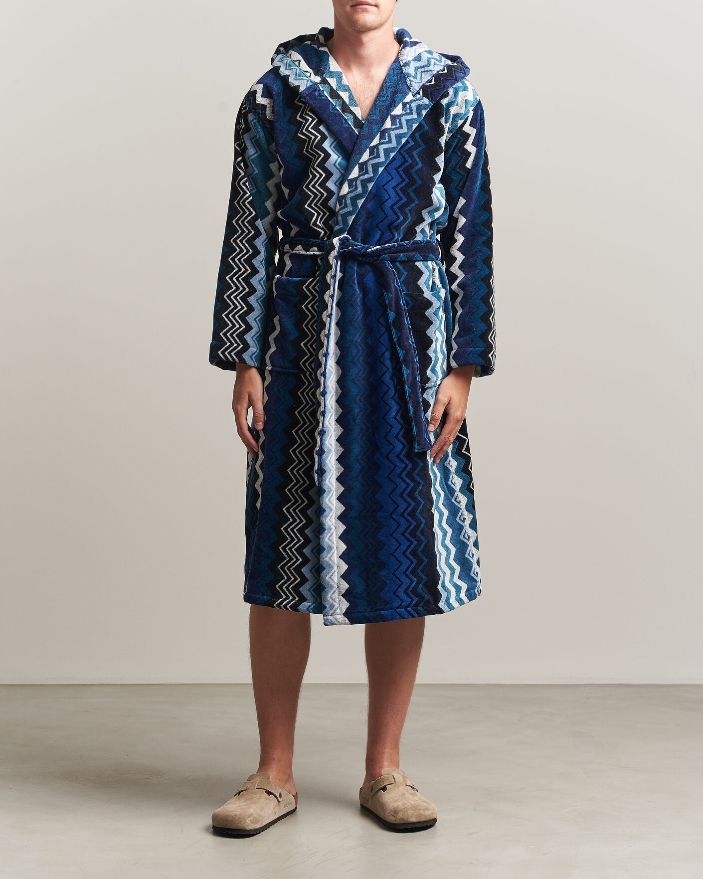 Hombres | Pijamas y batas | Missoni Home | Giacomo Hooded Bathrobe Multi Blue