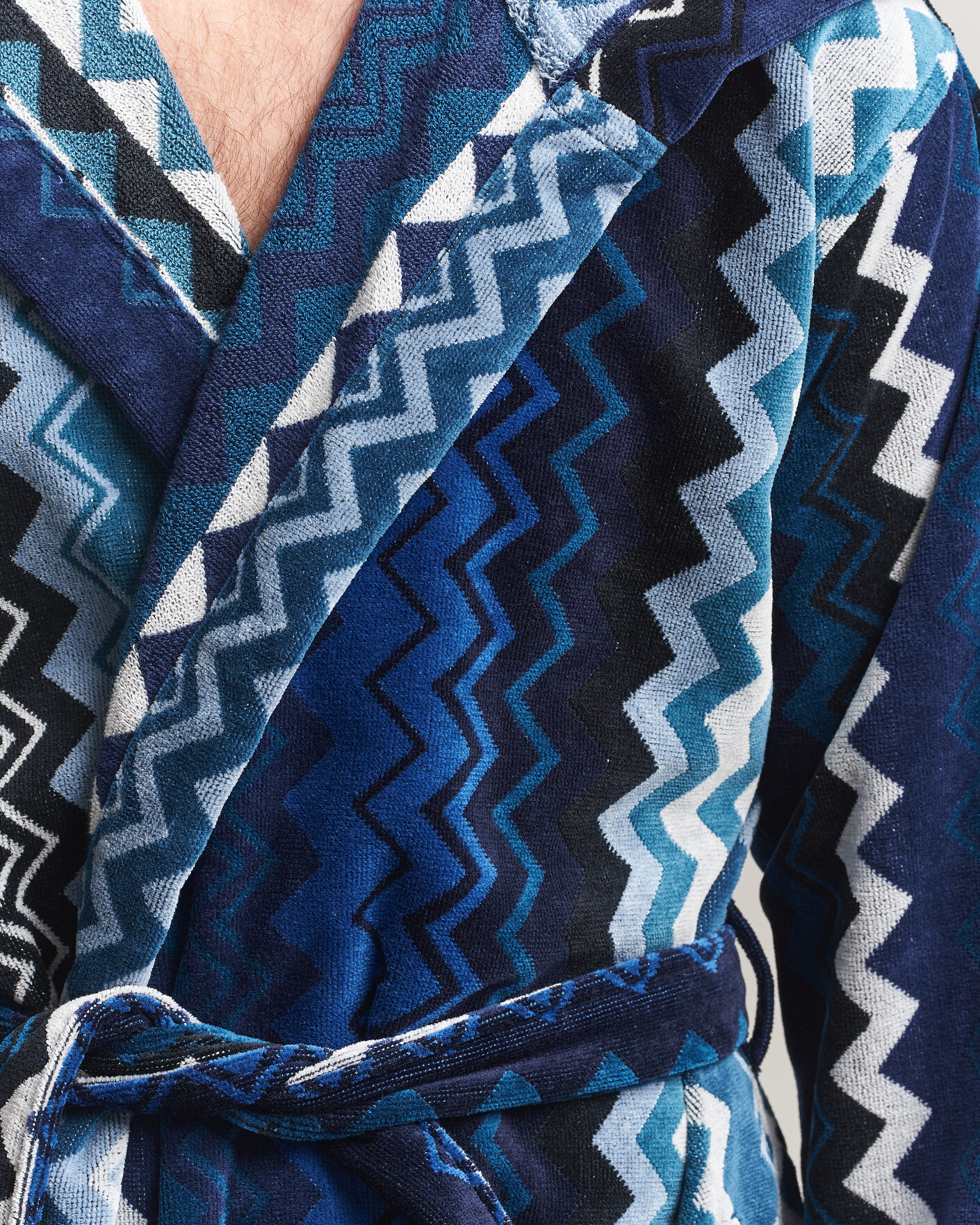 Hombres | Pijamas y batas | Missoni Home | Giacomo Hooded Bathrobe Multi Blue